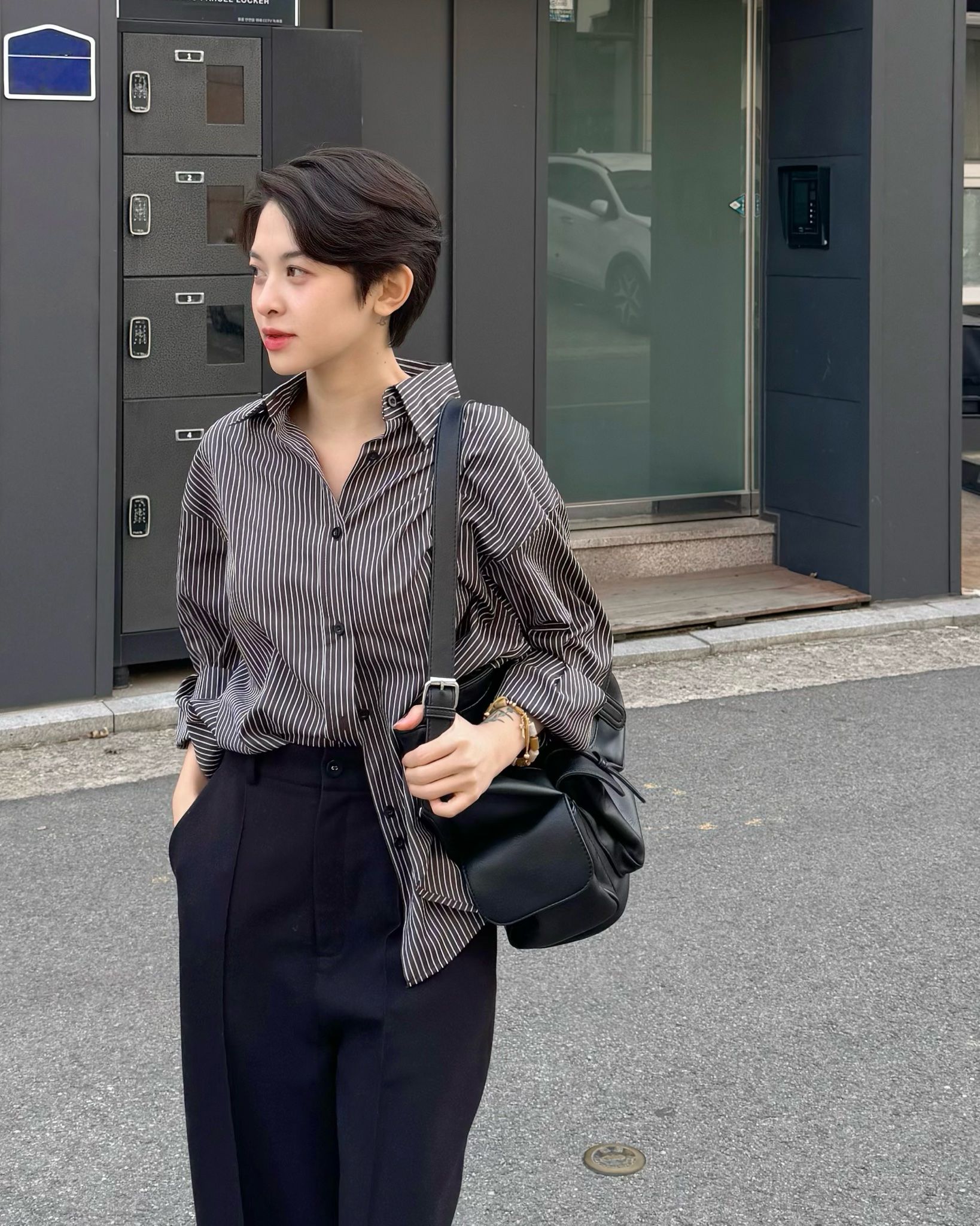 Áo Sơ Mi Sọc Oversize FAS294