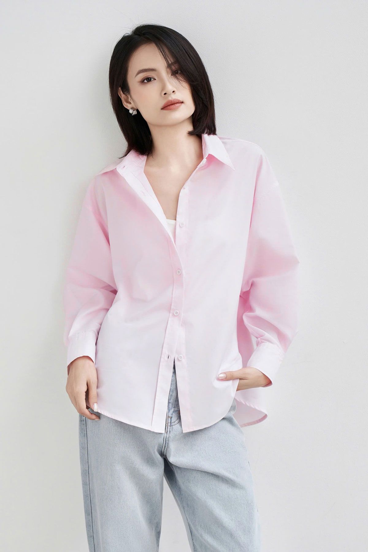 Áo Sơ Mi Trơn Oversize FAS293