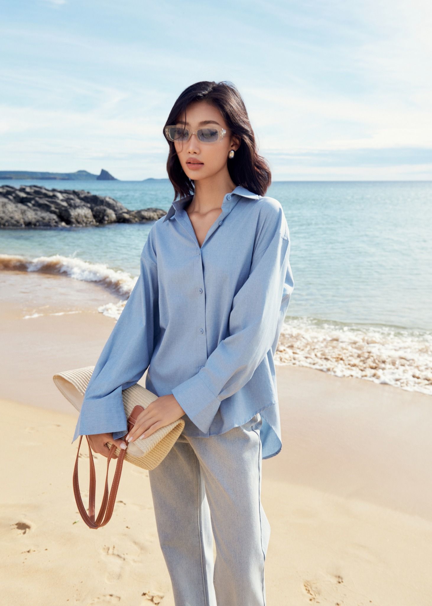 Áo Sơ Mi Trơn Oversize FAS333