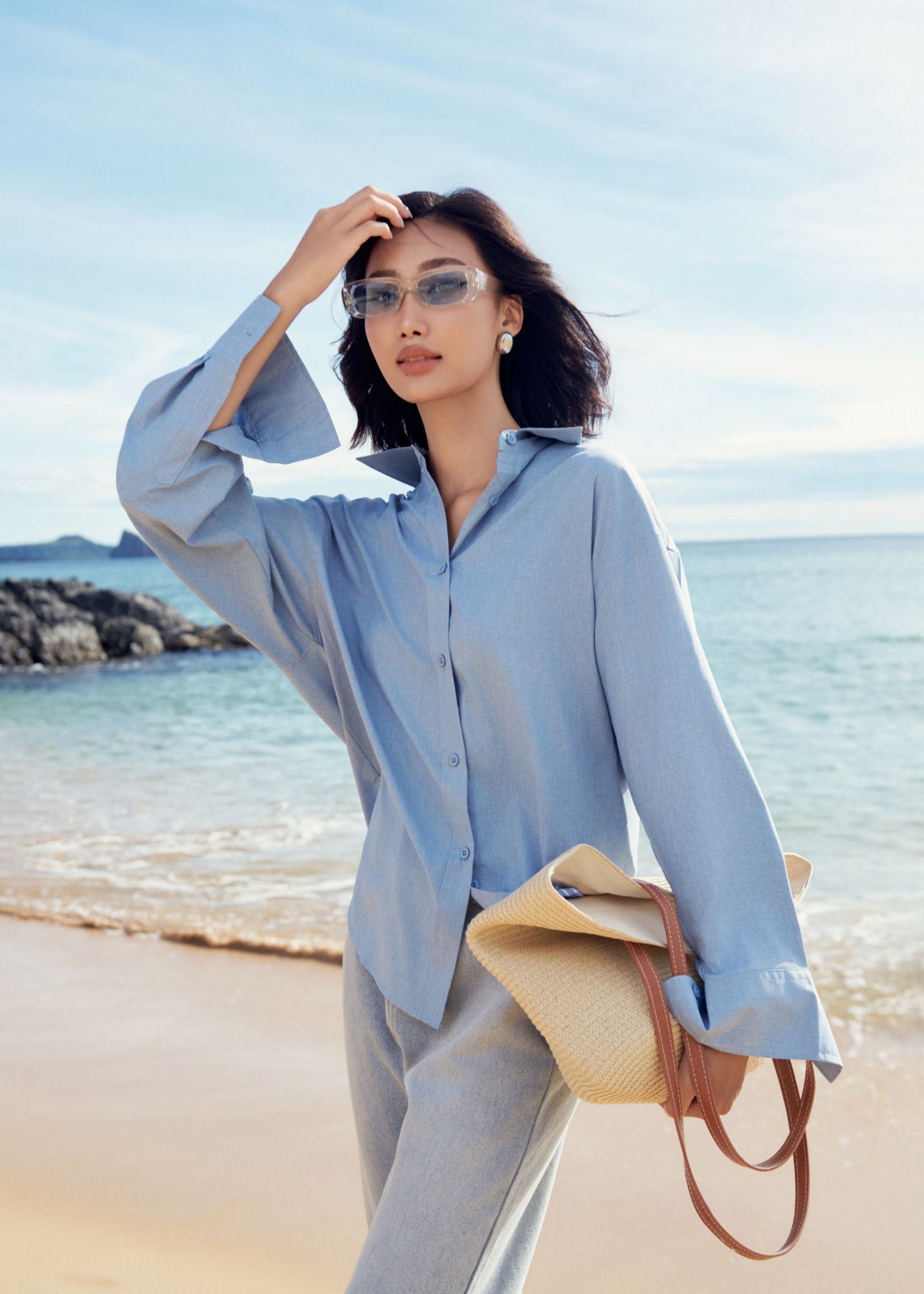 Áo Sơ Mi Trơn Oversize FAS333