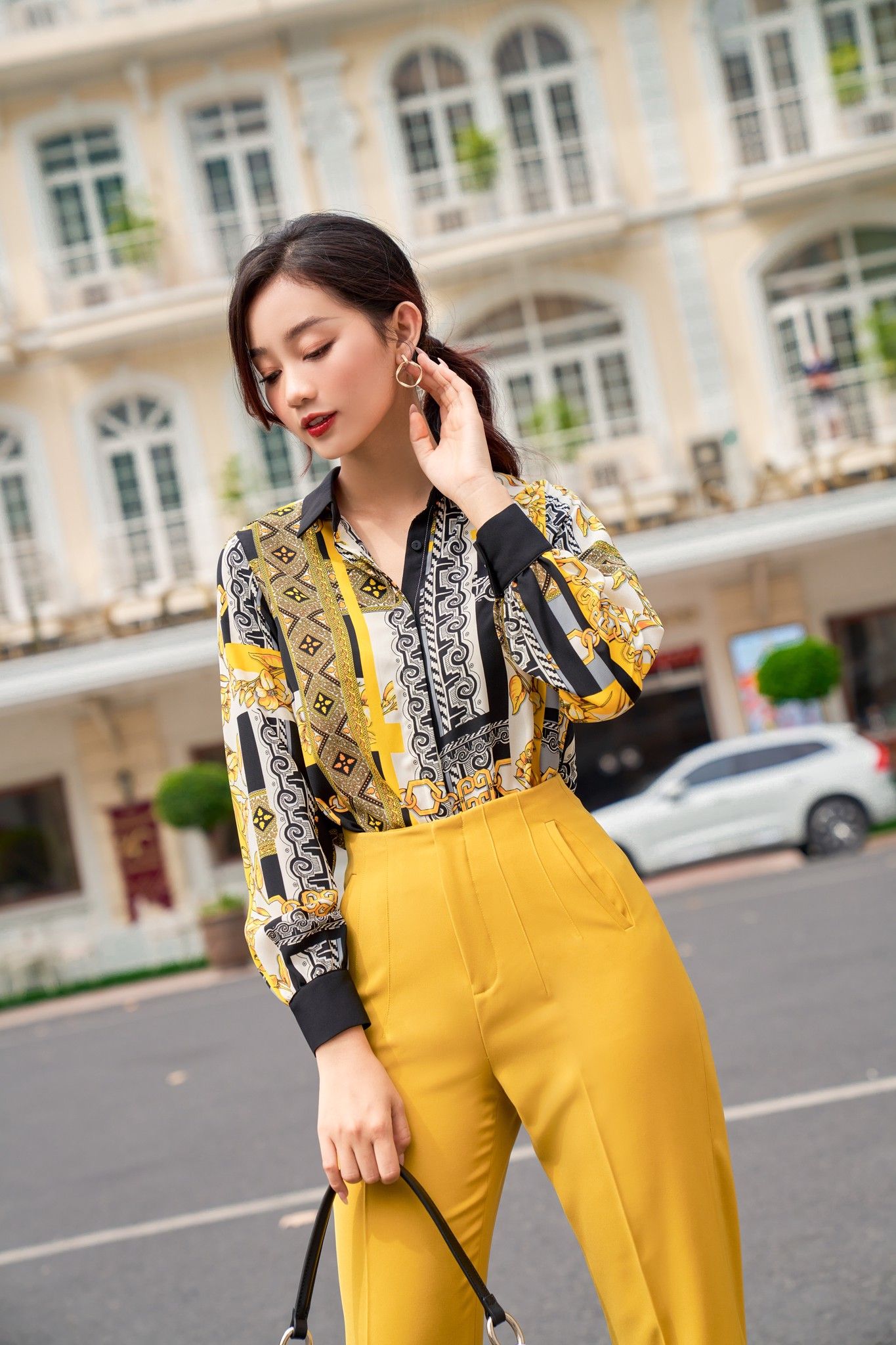 Quần Baggy Tuyết Mưa Vàng
