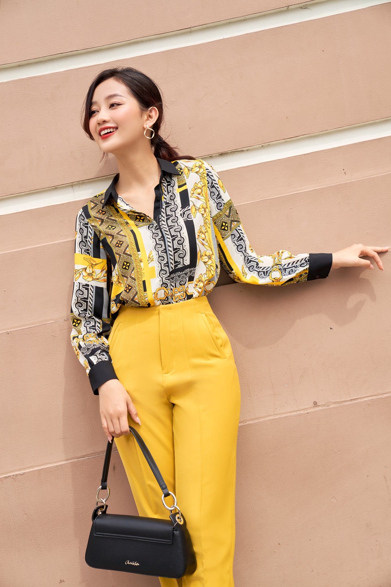 Quần Baggy Tuyết Mưa Vàng