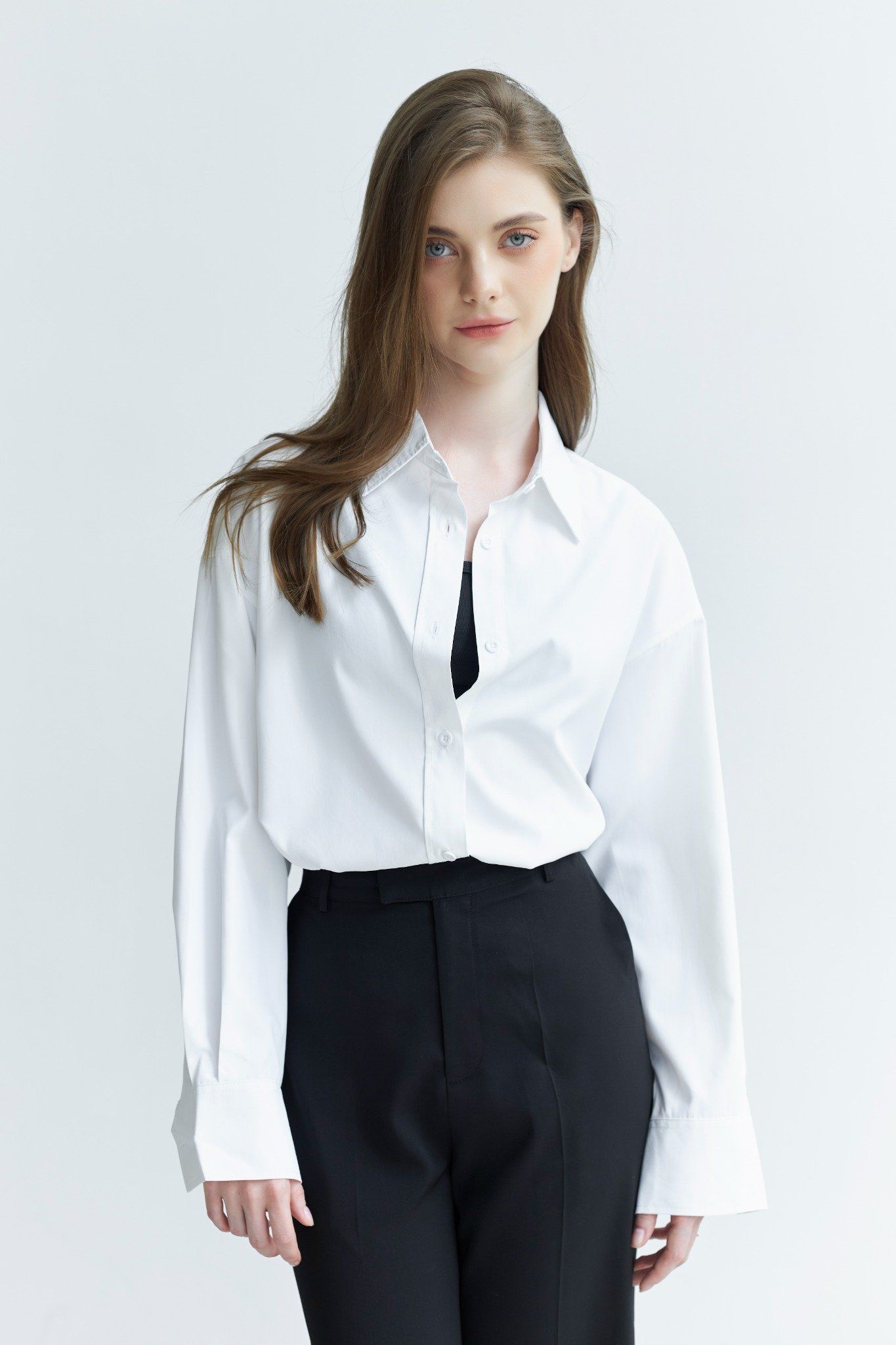 Áo Sơ Mi Trơn Oversize FAS291