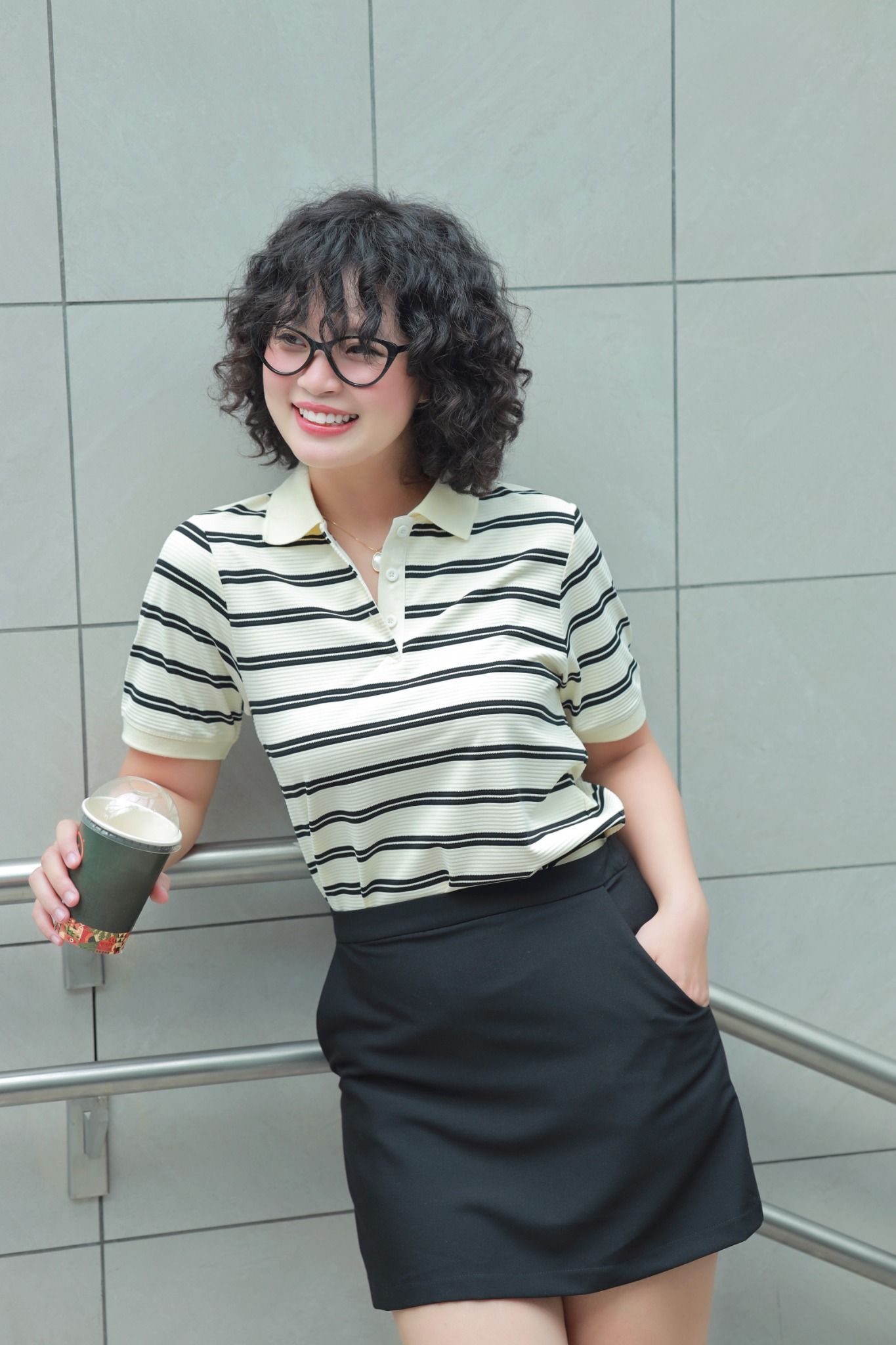 Áo Thun Polo Sọc Ngang FAP077