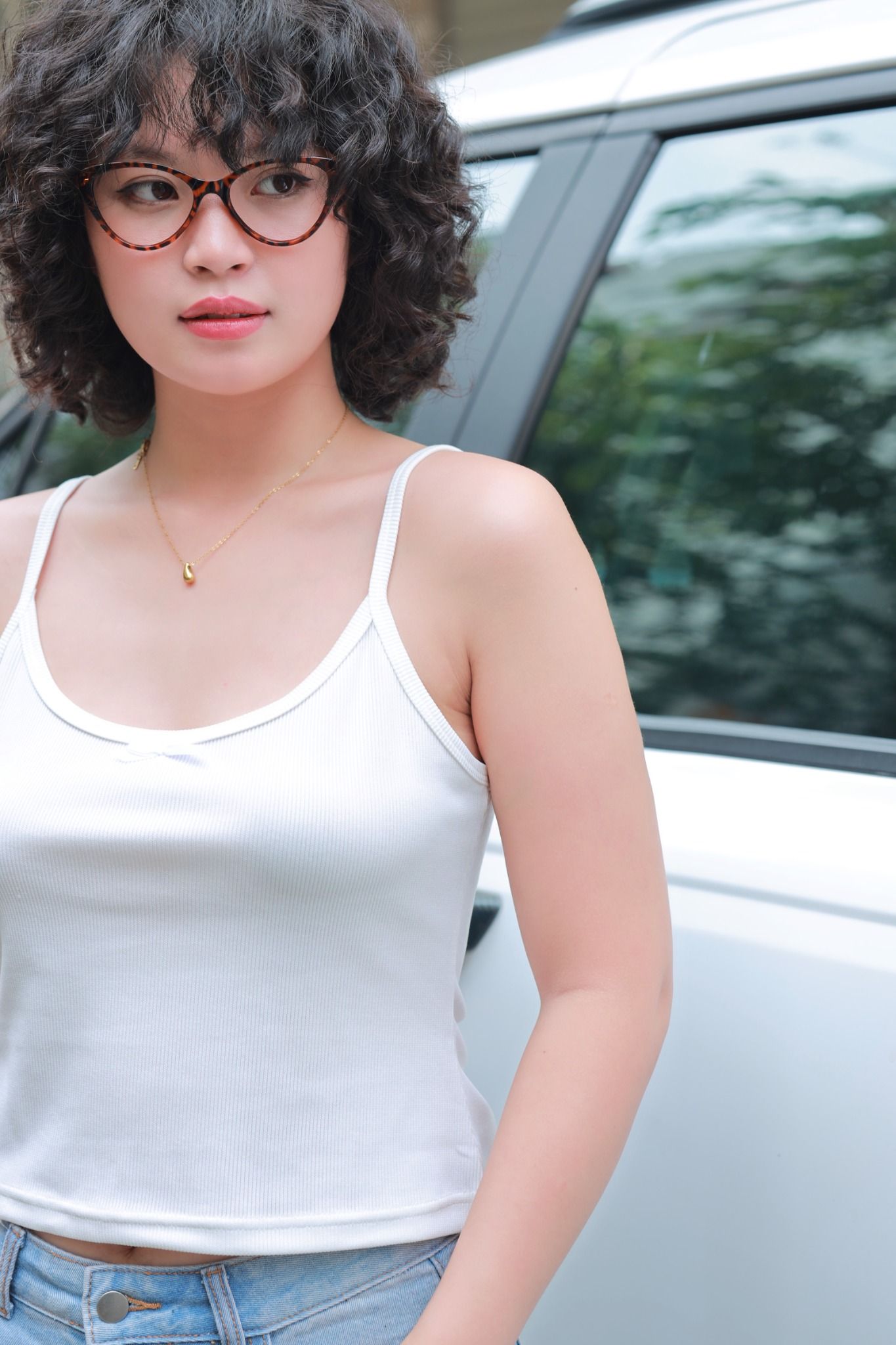 Áo 2 Dây Nơ Trơn FAD075