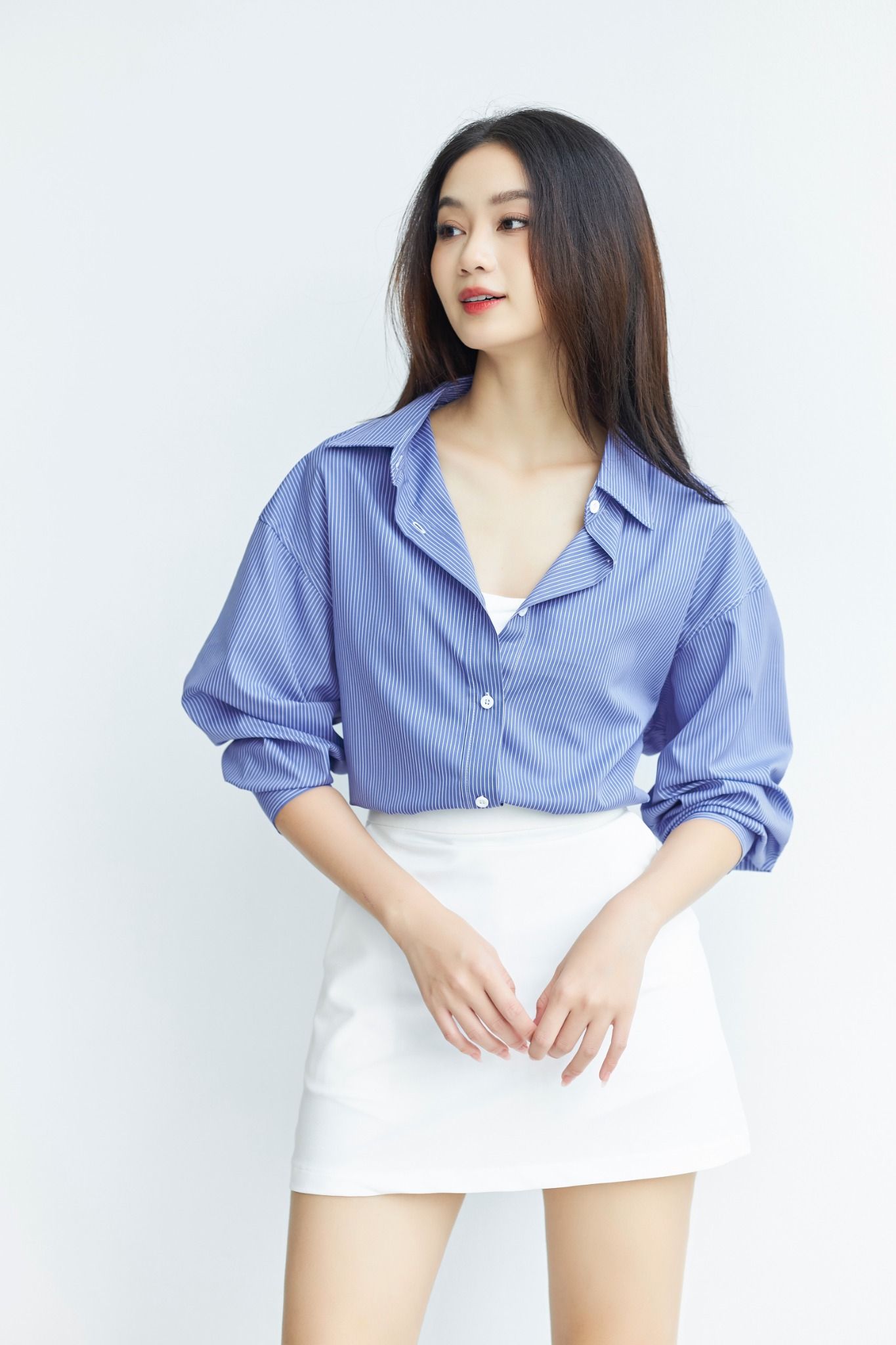 Áo Sơ Mi Sọc Oversize FAS294