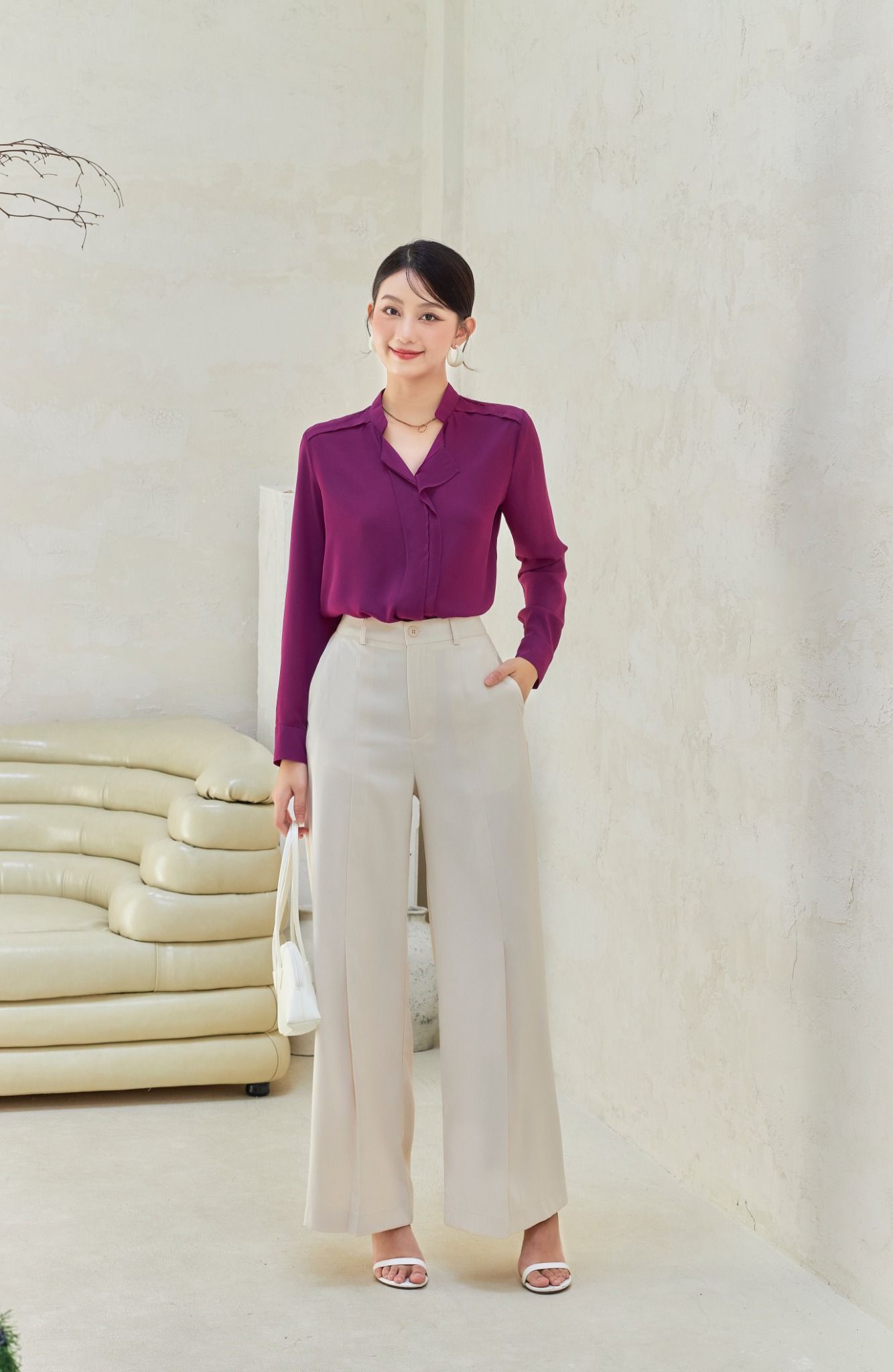 Áo Kiểu Cổ Rũ FAK063