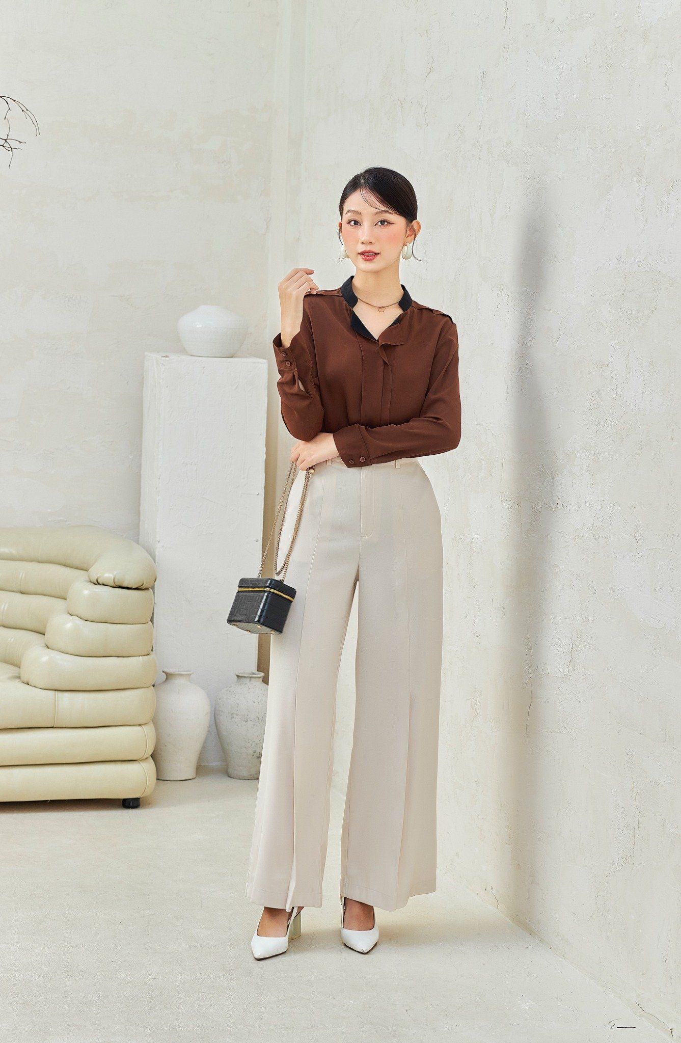 Quần Ống Rộng Thắt Lưng FQR035