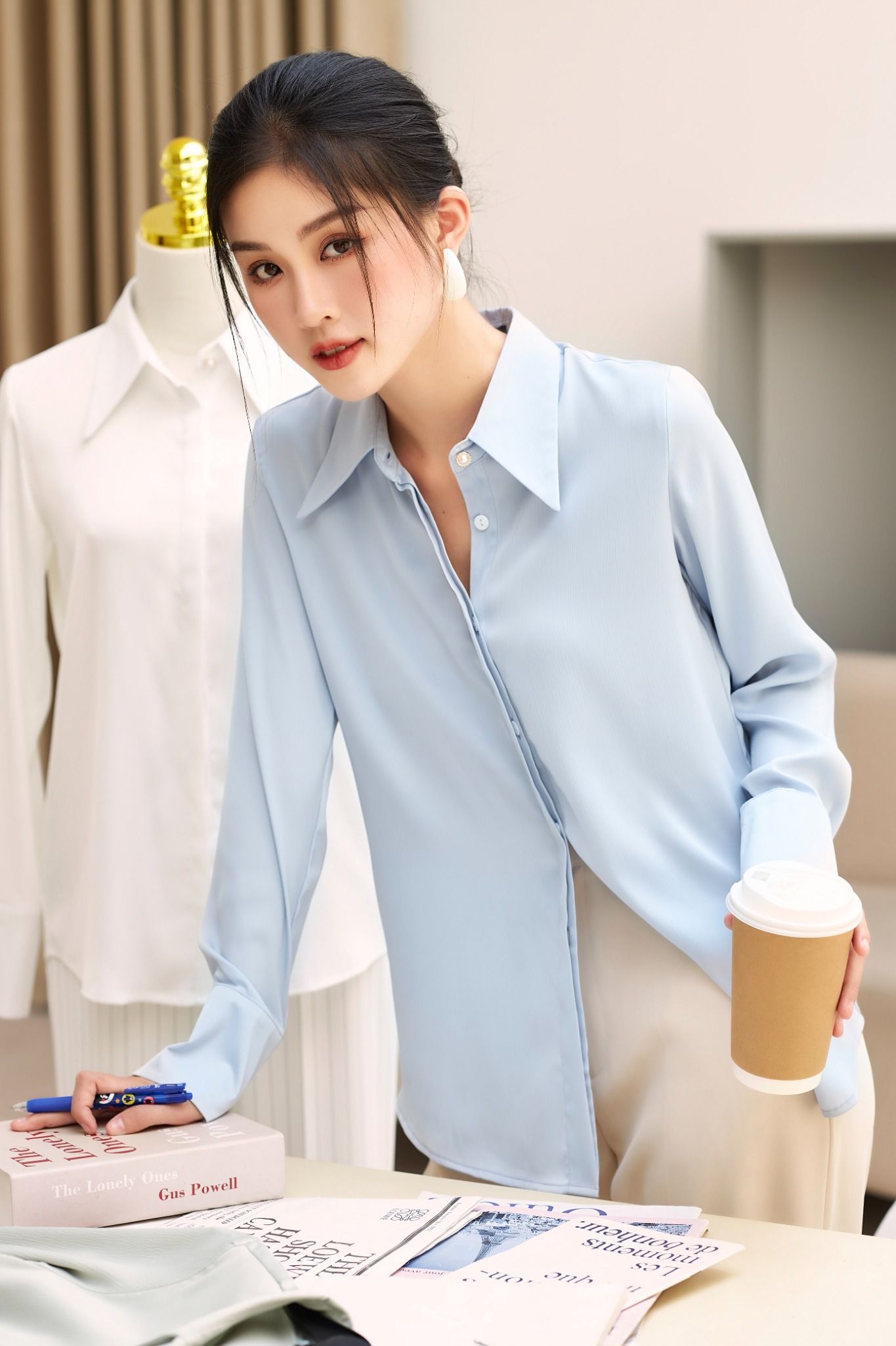 Áo Sơ Mi Cúc Ngọc Trai FAS253