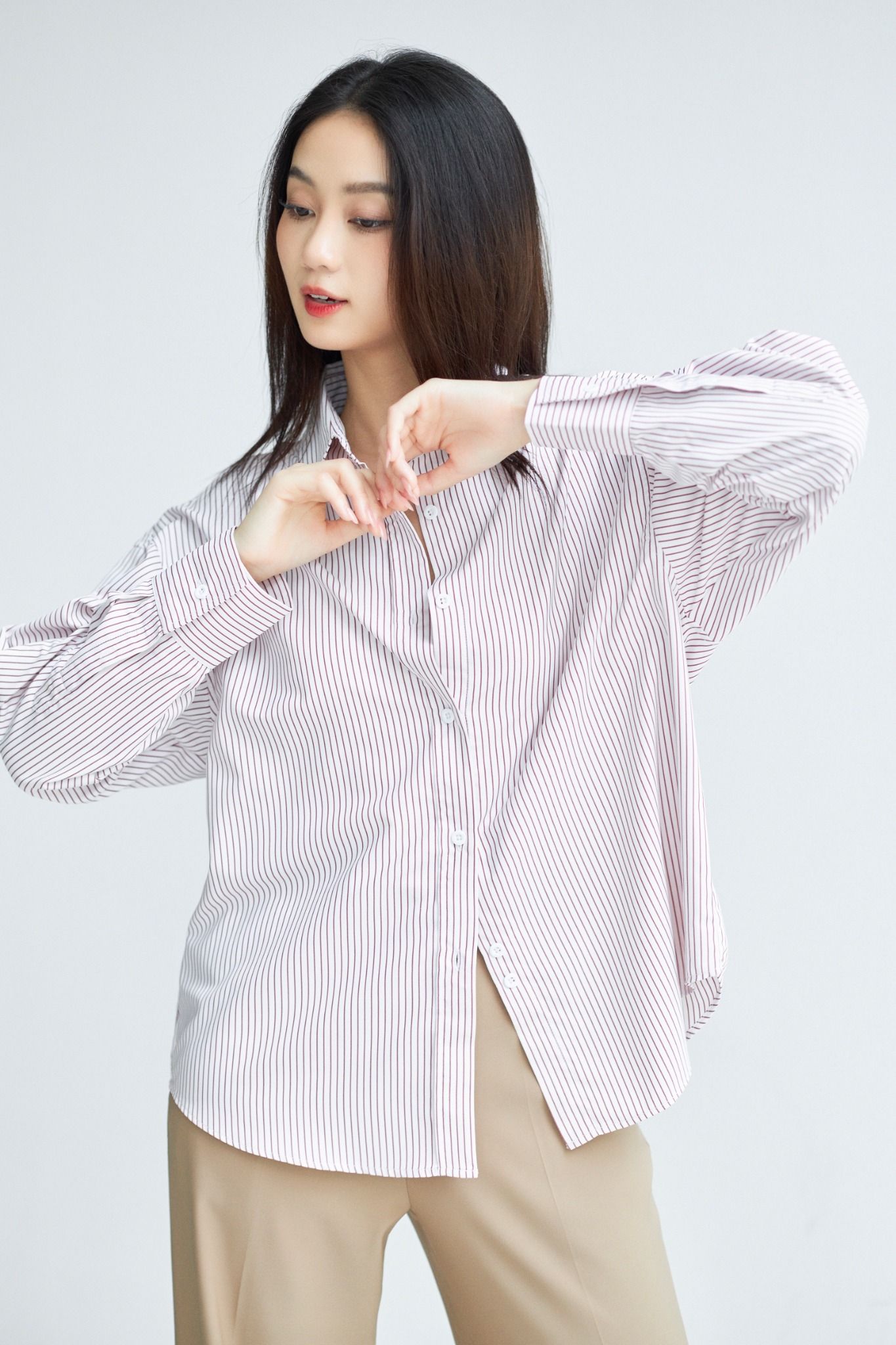Áo Sơ Mi Sọc Oversize FAS325
