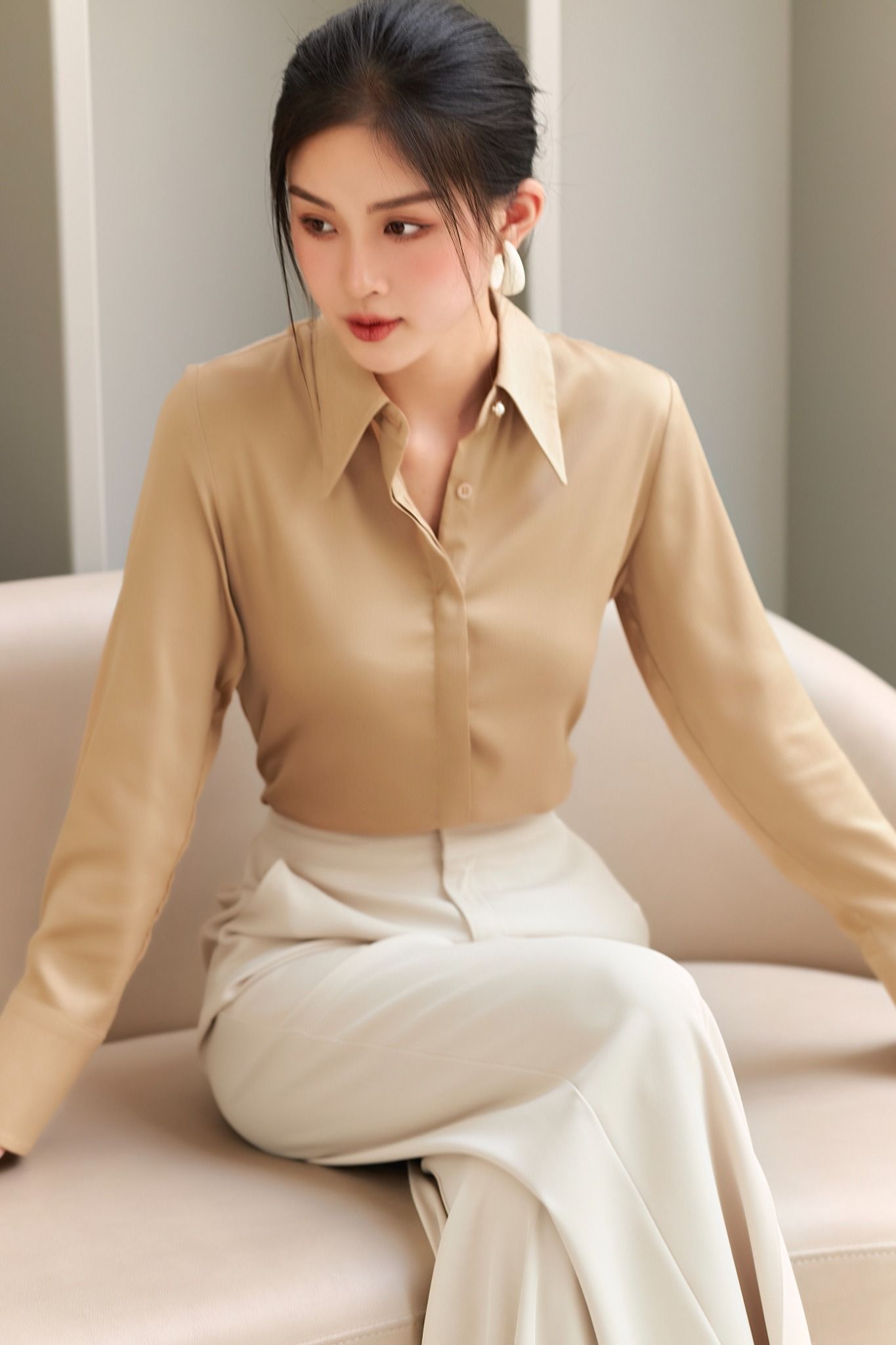 Áo Sơ Mi Cúc Ngọc Trai FAS253