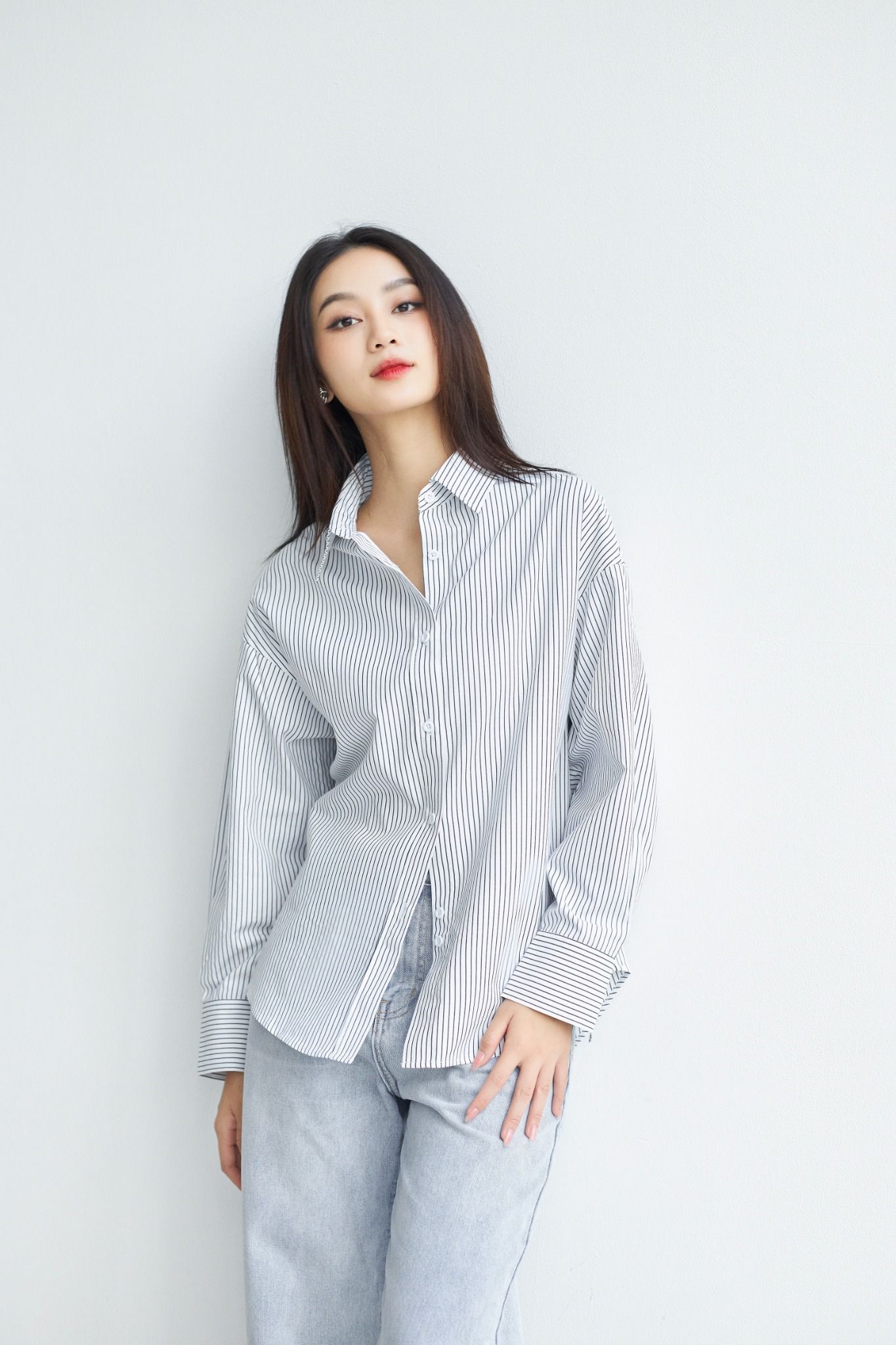 Áo Sơ Mi Sọc Oversize FAS325