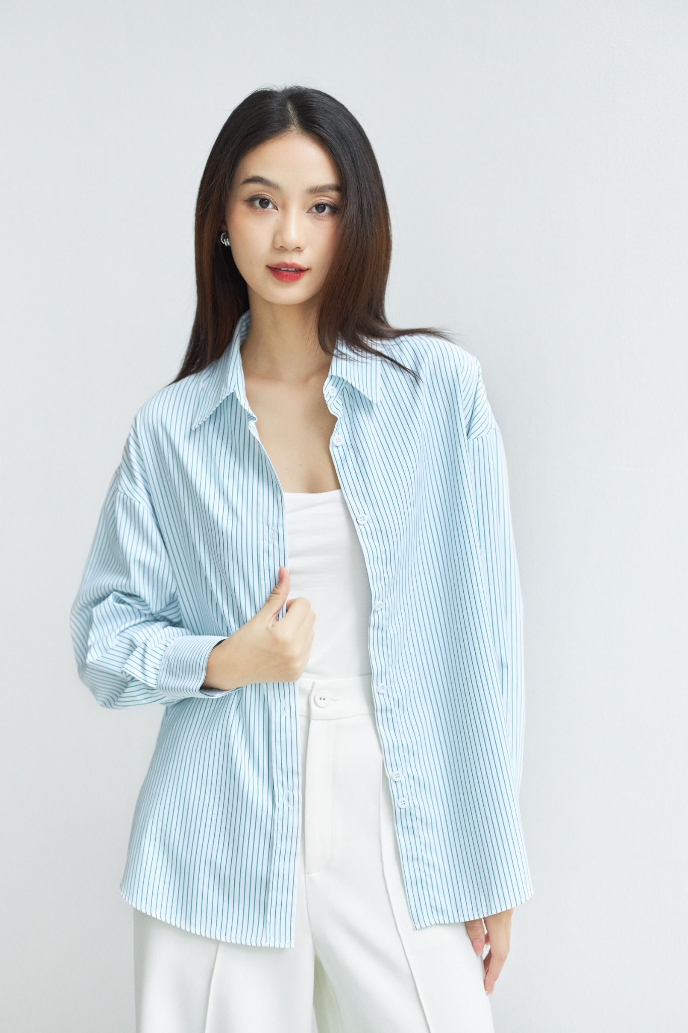 Áo Sơ Mi Sọc Oversize FAS325