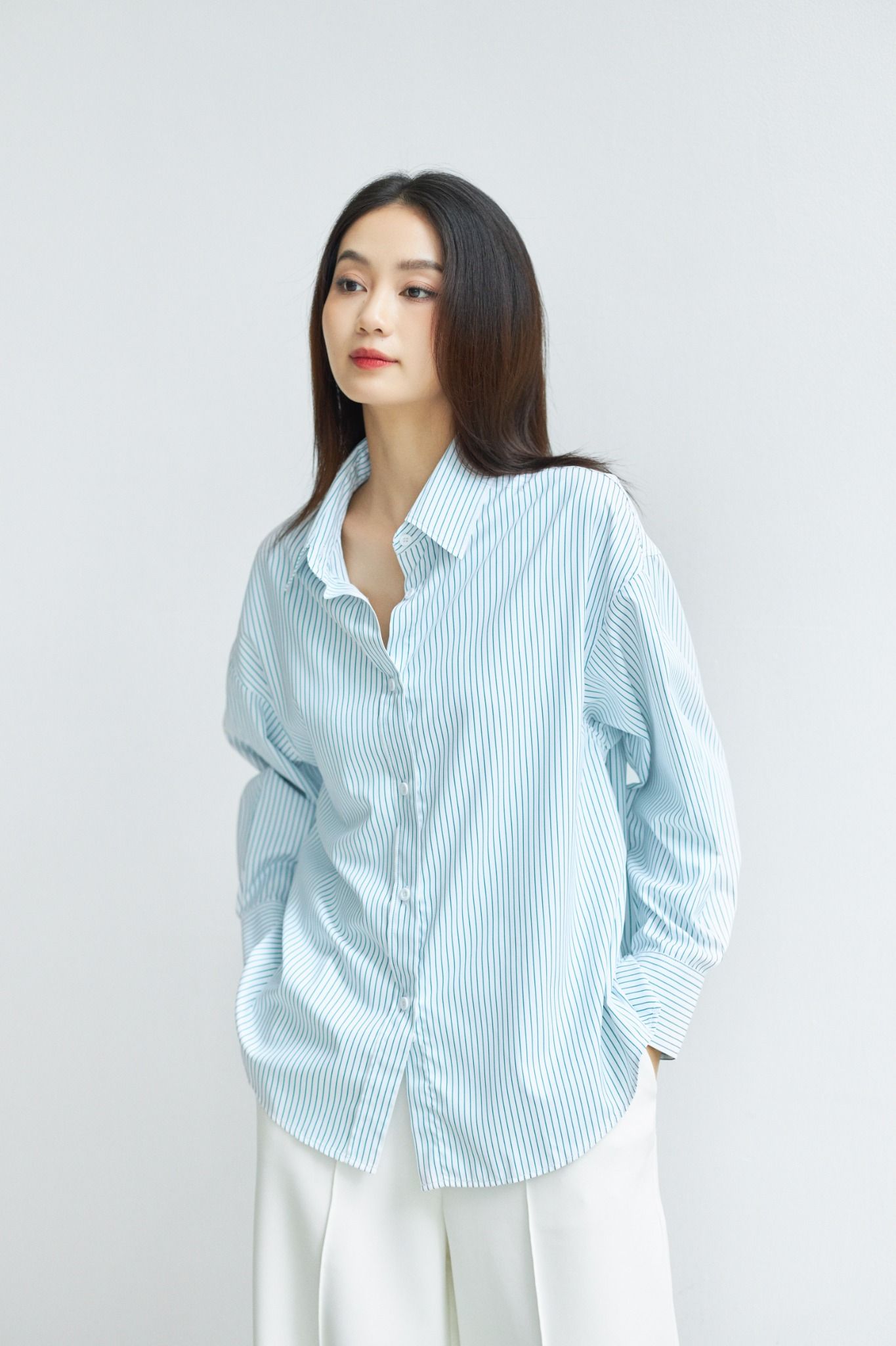 Áo Sơ Mi Sọc Oversize FAS325