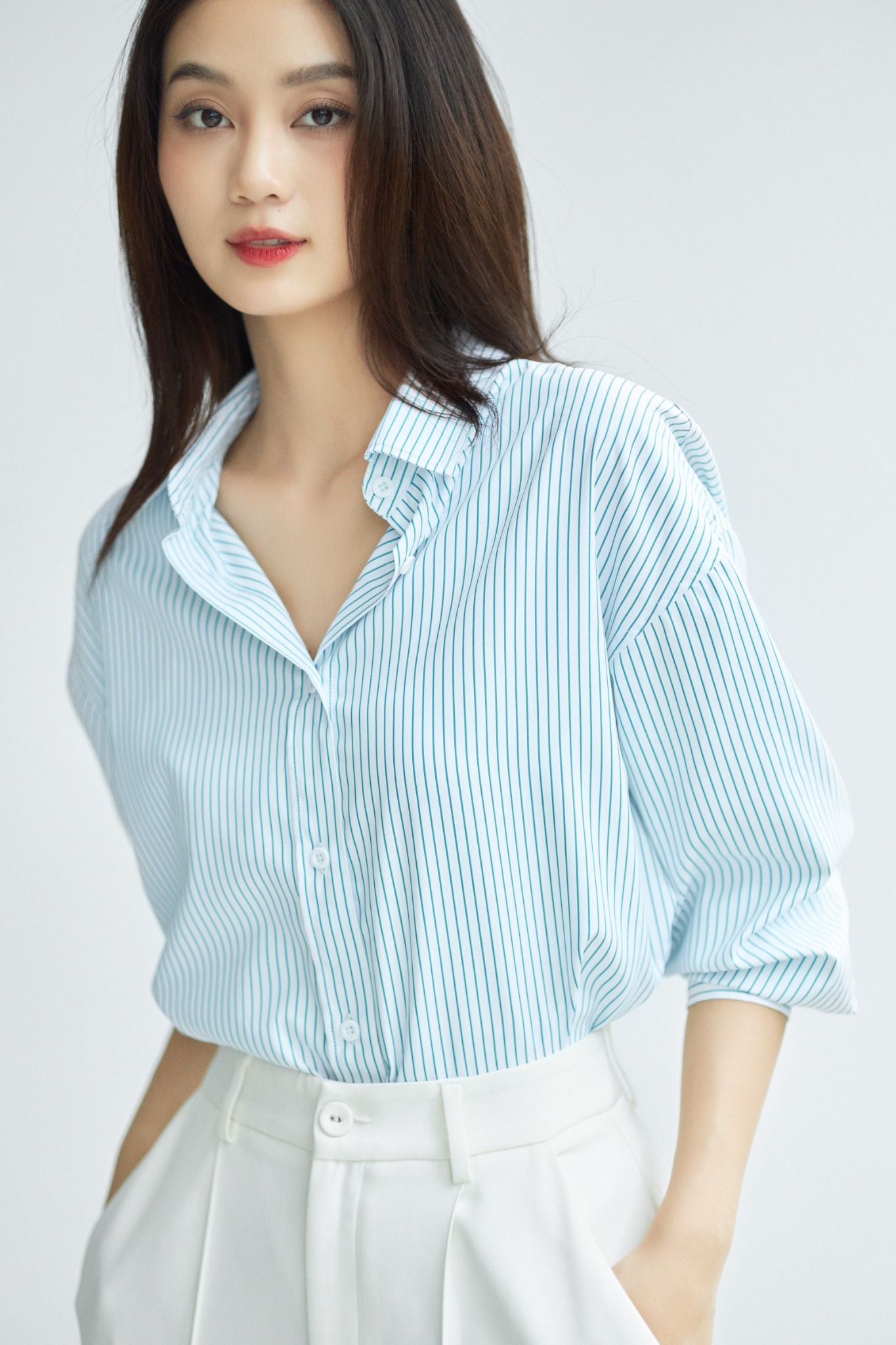 Áo Sơ Mi Sọc Oversize FAS325
