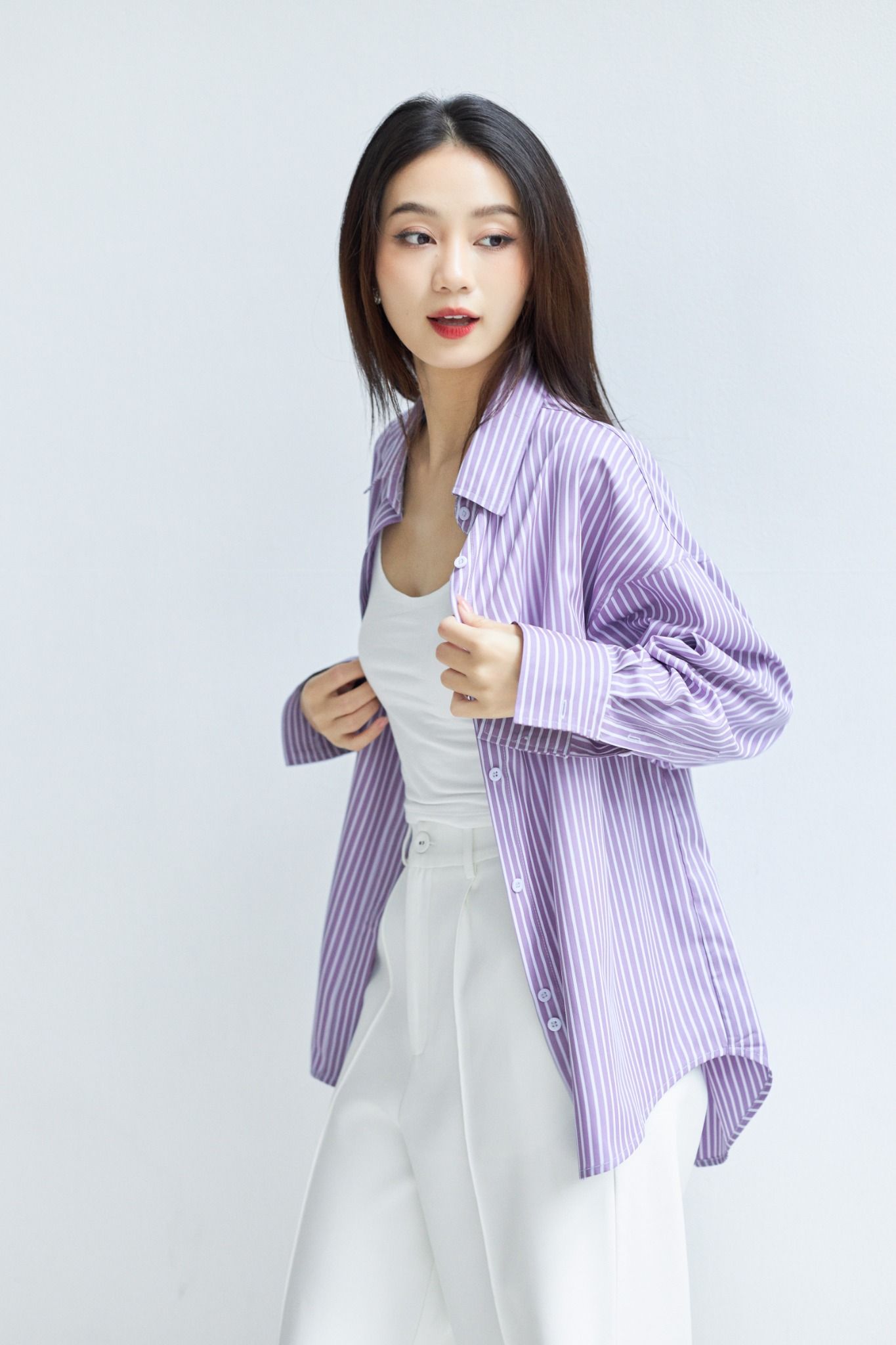 Áo Sơ Mi Sọc Oversize FAS294