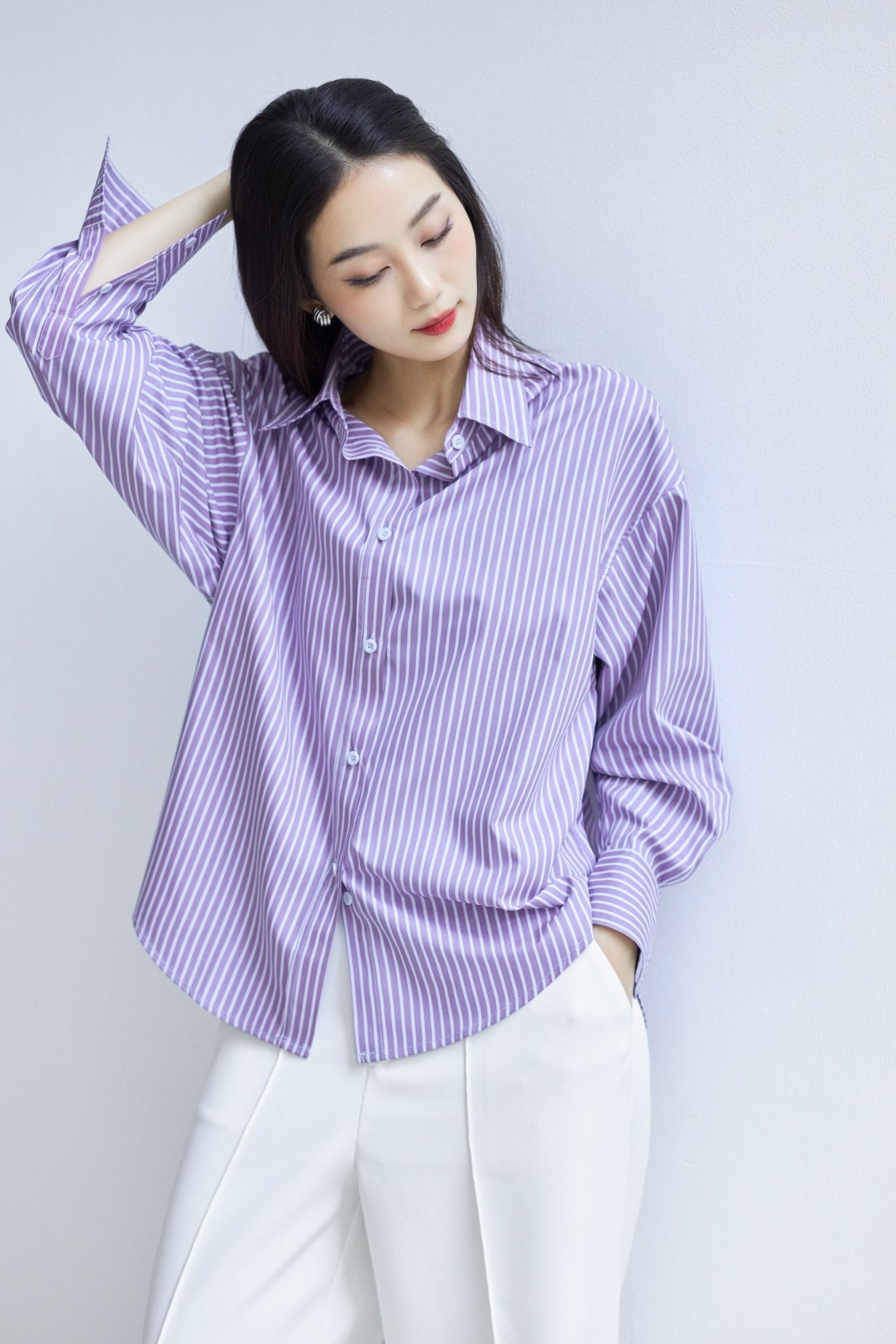 Áo Sơ Mi Sọc Oversize FAS294
