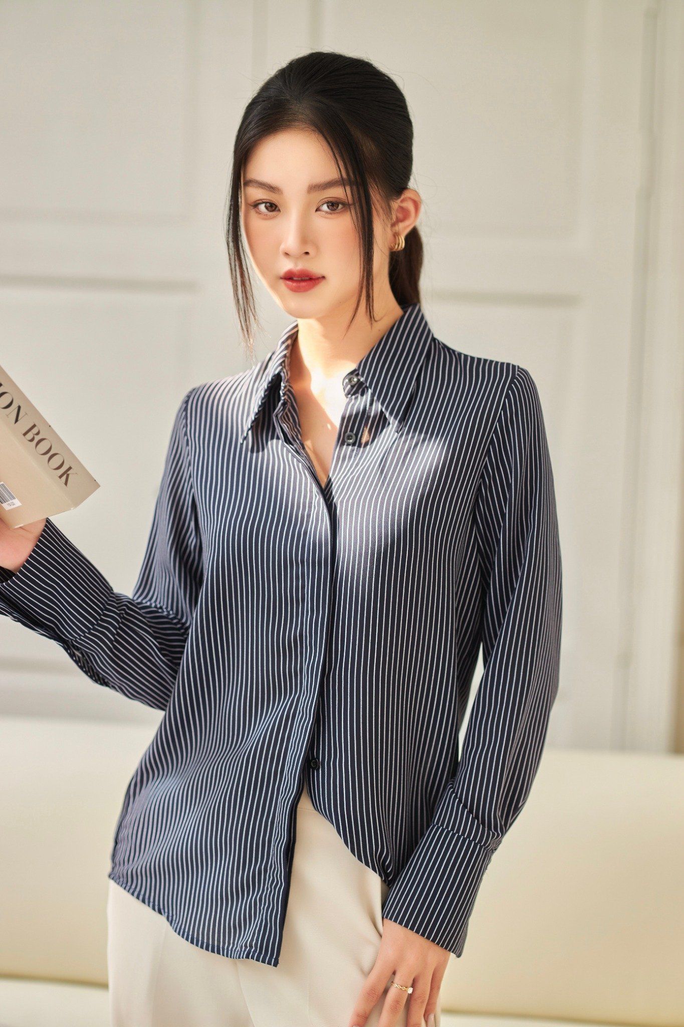 Áo Sơ Mi Kiểu Sọc Nhỏ FAS261