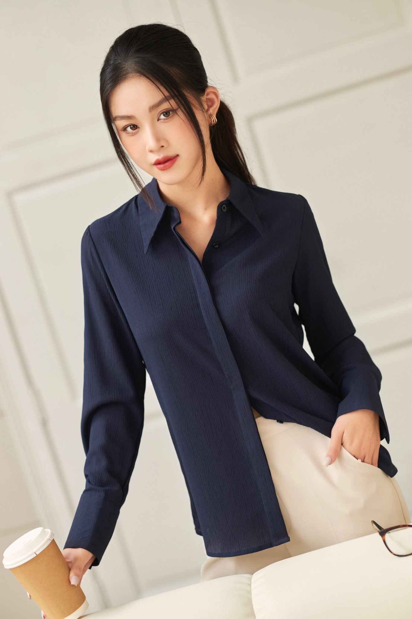 Áo Sơ Mi Kiểu Trơn FAS263