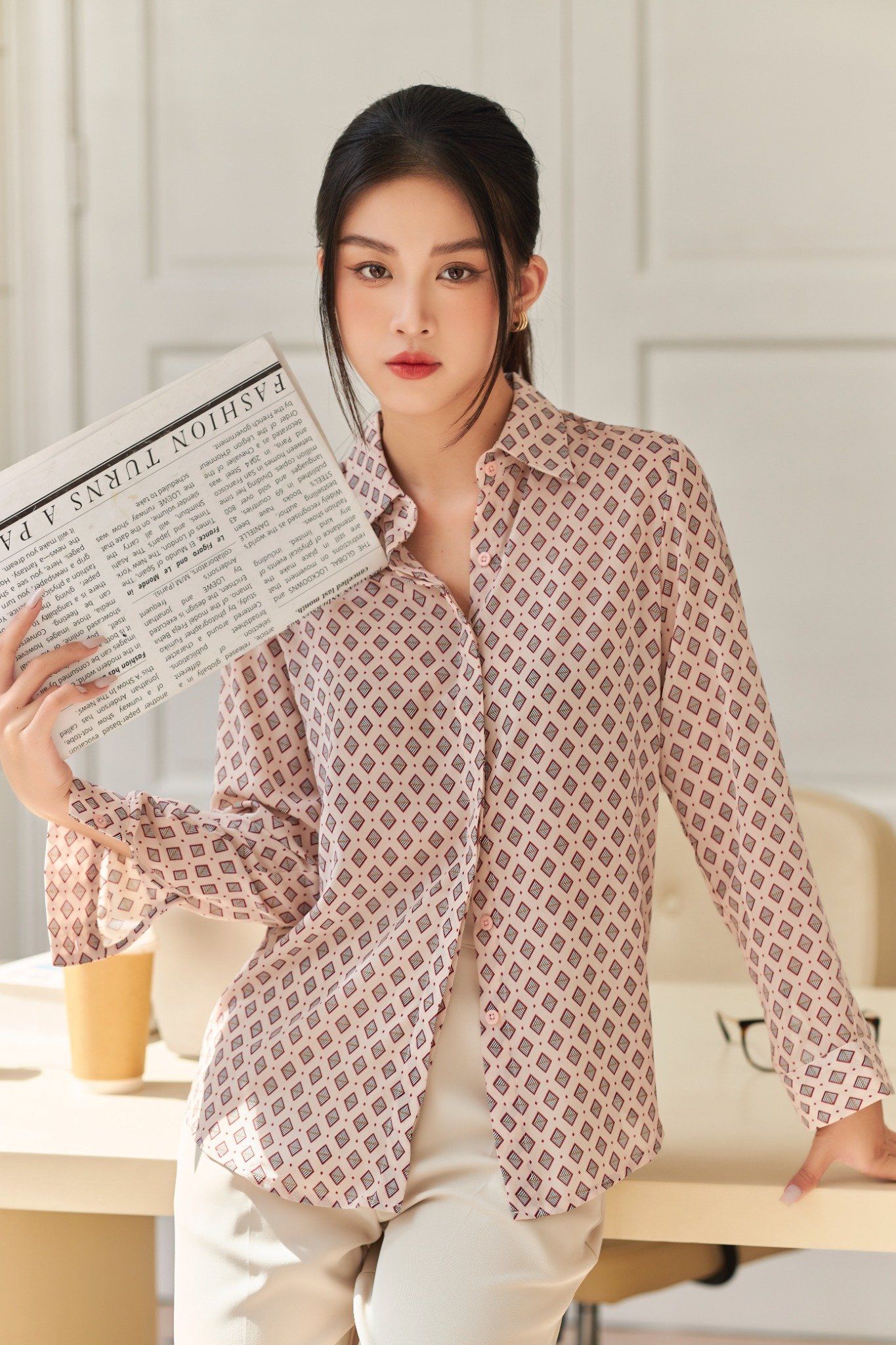 Áo Sơ Mi Hình Thoi Nhỏ FAS254