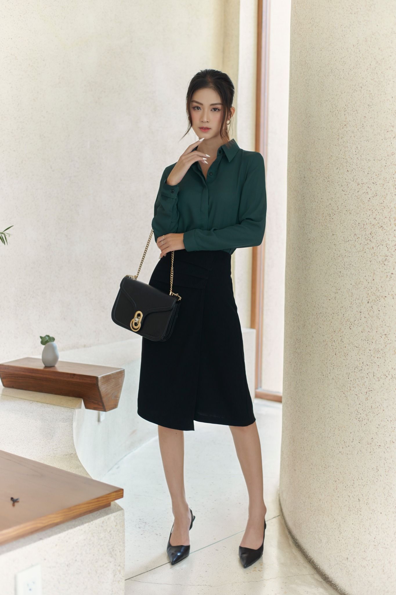 Chân Váy Chữ A Nhún Trước FVA025