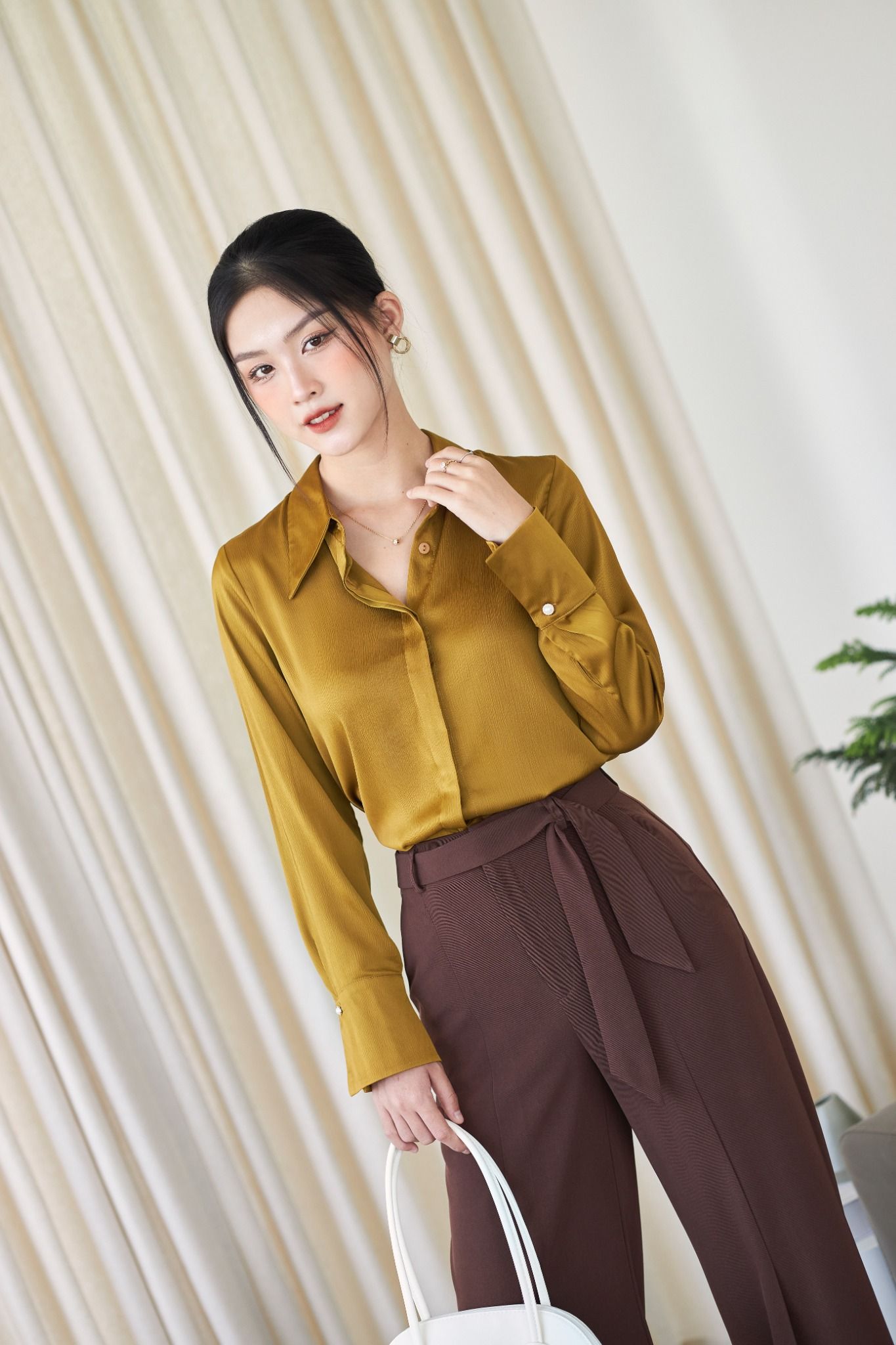 Áo Sơ Mi Cúc Ngọc Trai FAS253