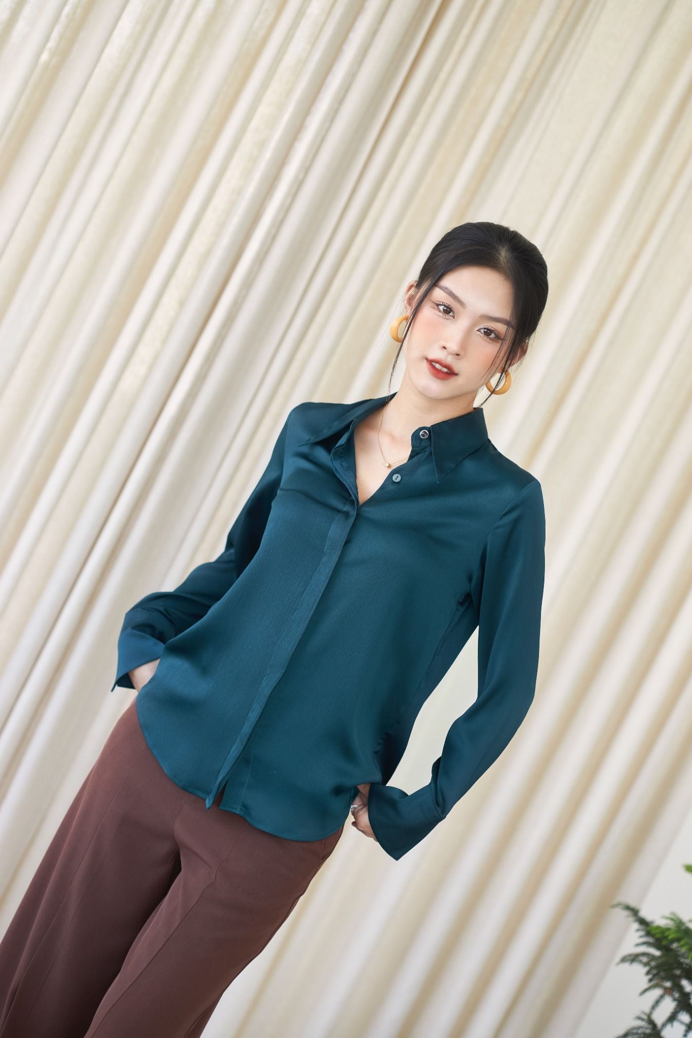 Áo Sơ Mi Cúc Ngọc Trai FAS253
