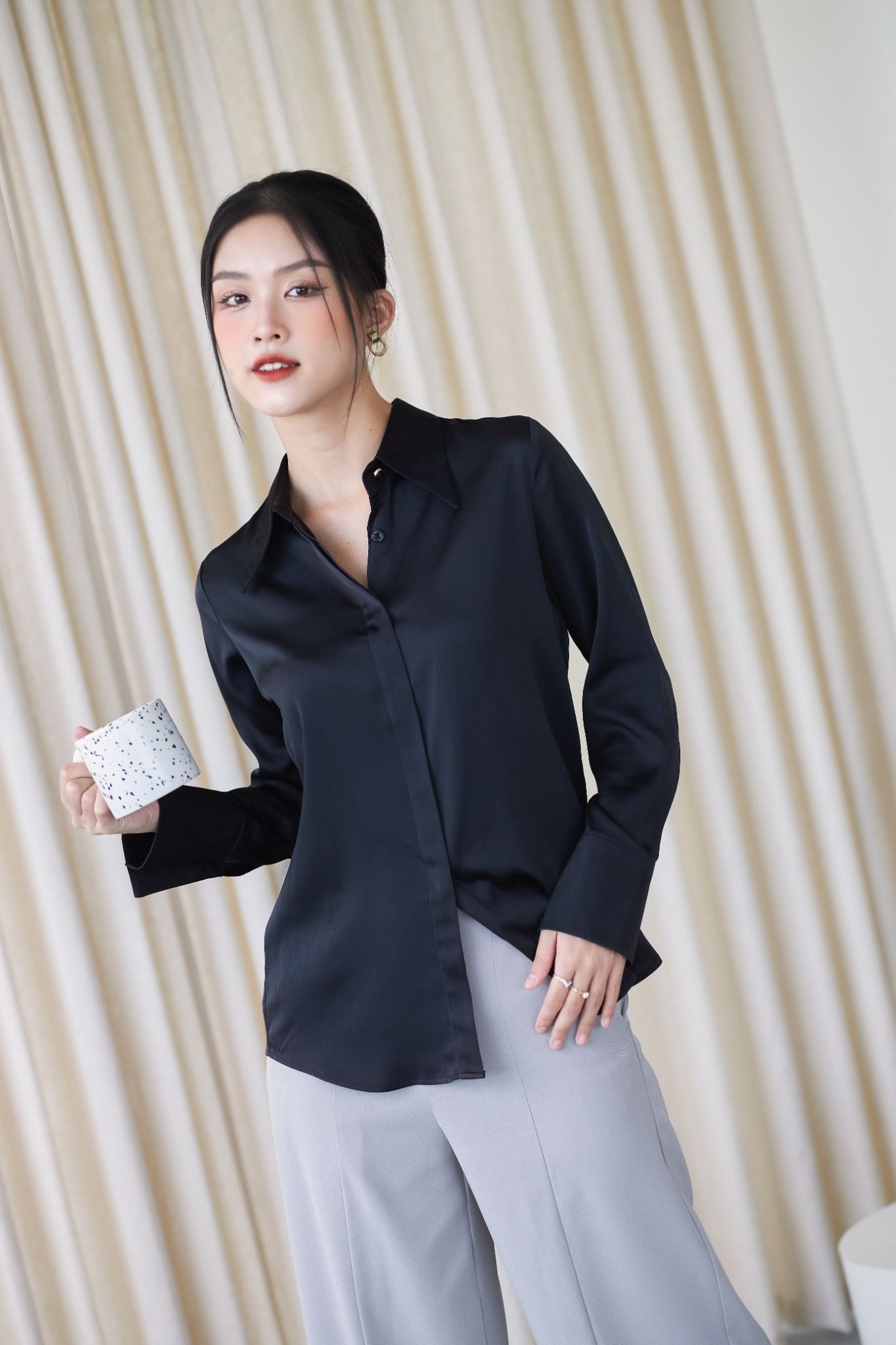 Áo Sơ Mi Cúc Ngọc Trai FAS253