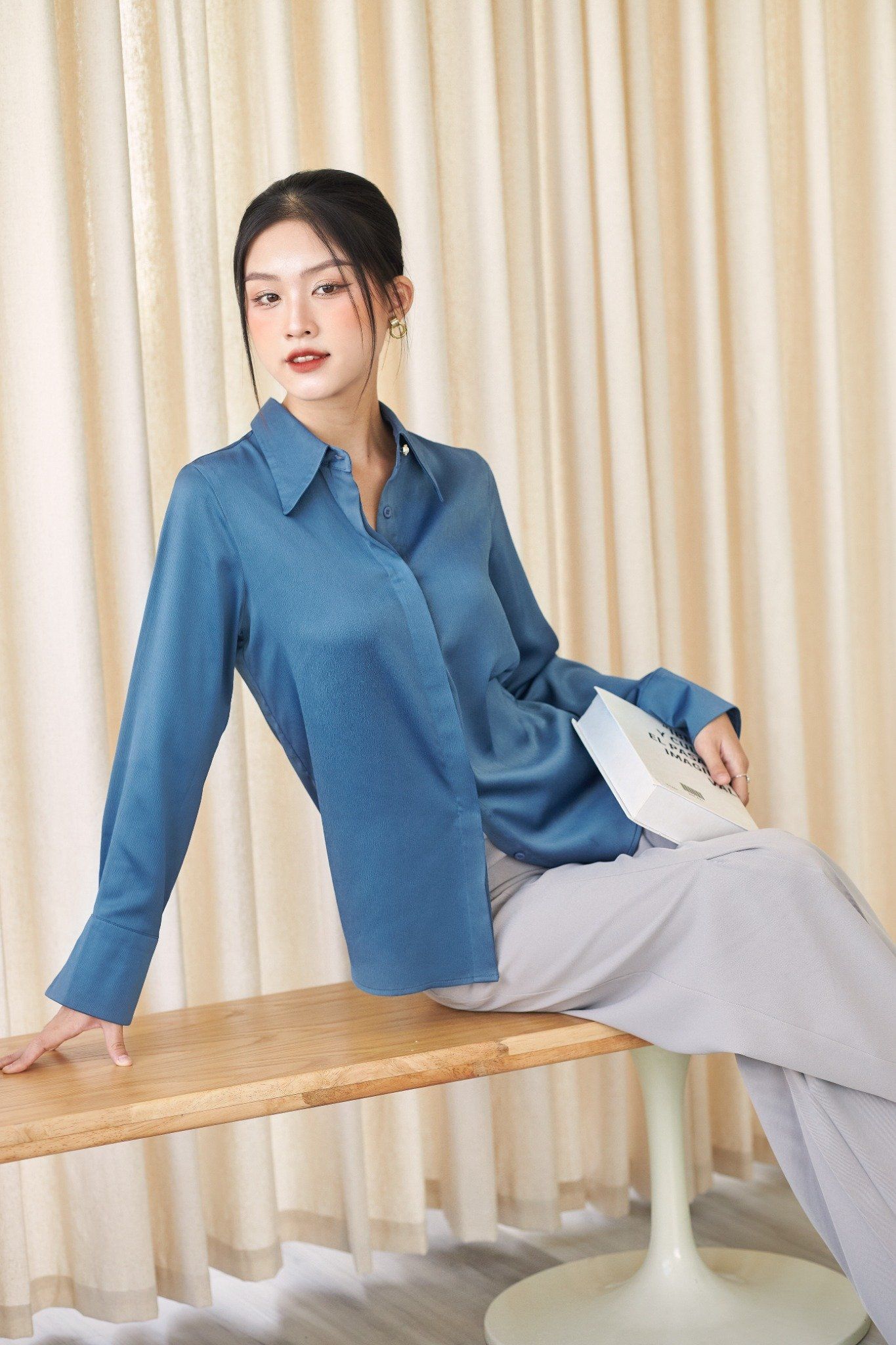 Áo Sơ Mi Cúc Ngọc Trai FAS253