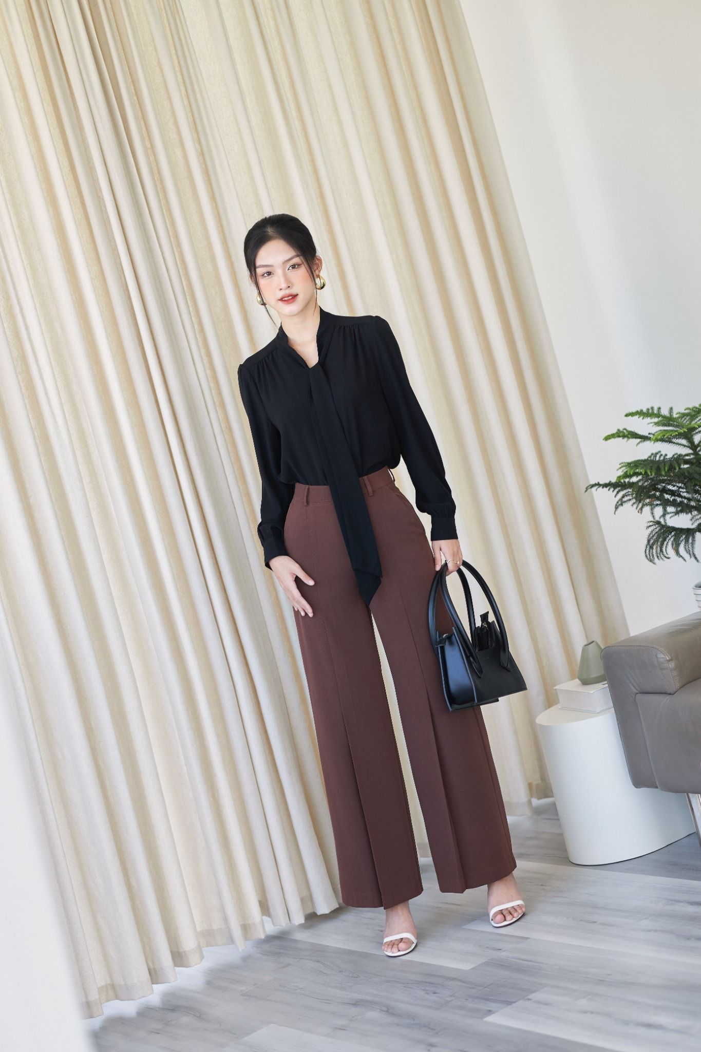 Quần Ống Rộng Thắt Lưng FQR035
