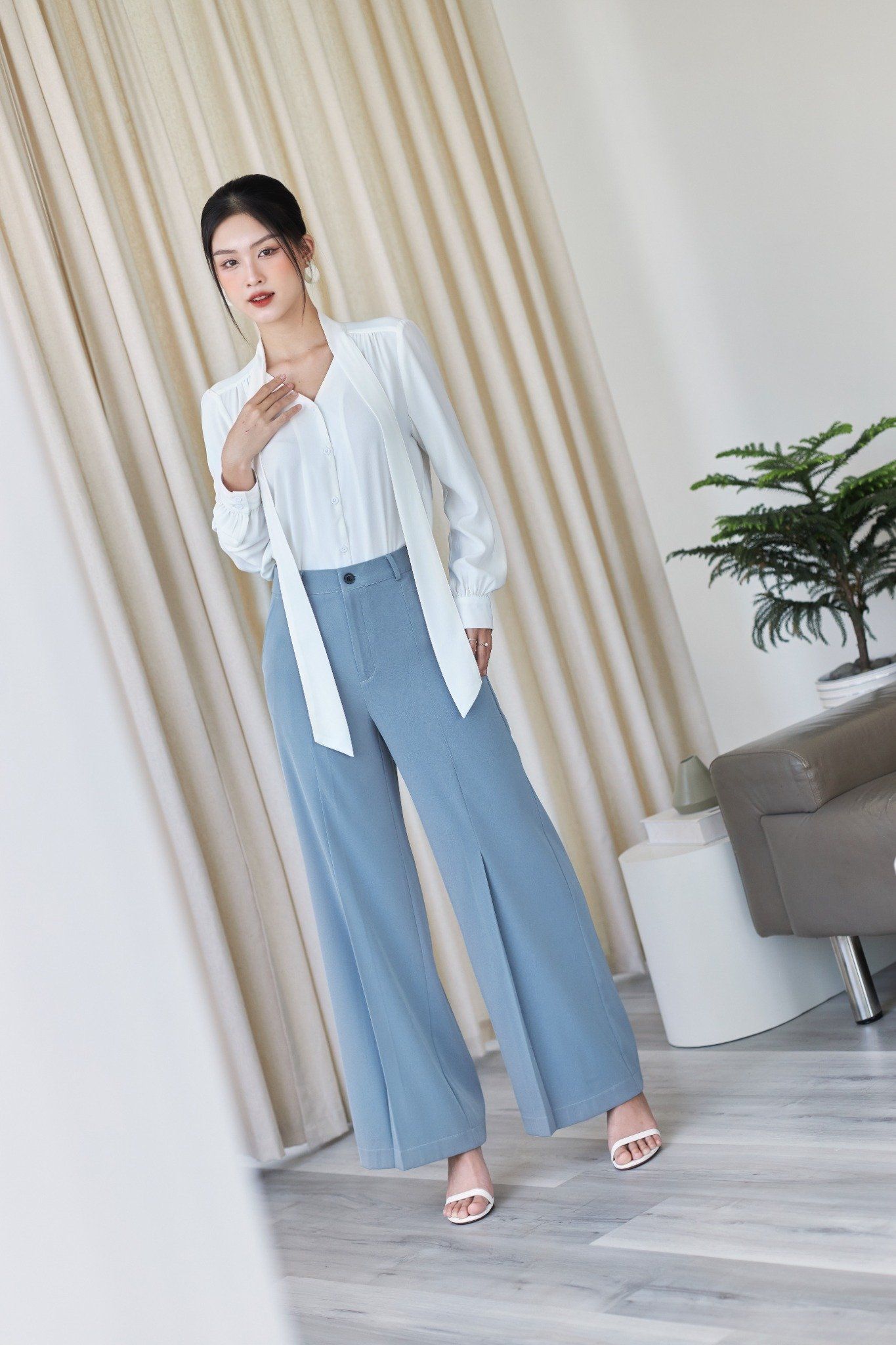 Quần Ống Rộng Thắt Lưng FQR035