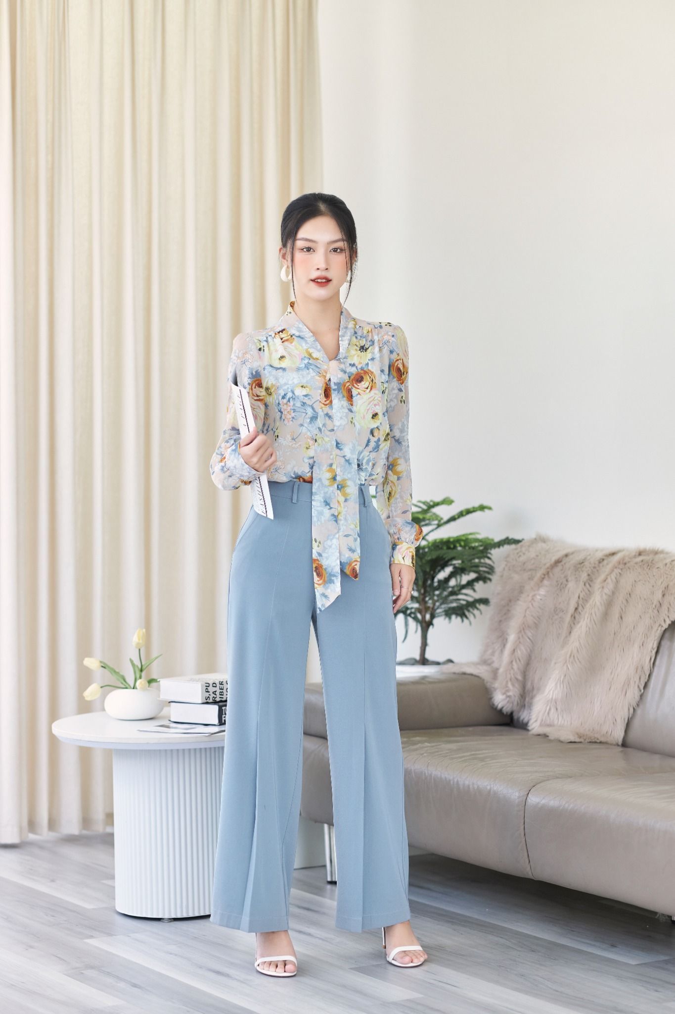 Quần Ống Rộng Thắt Lưng FQR035