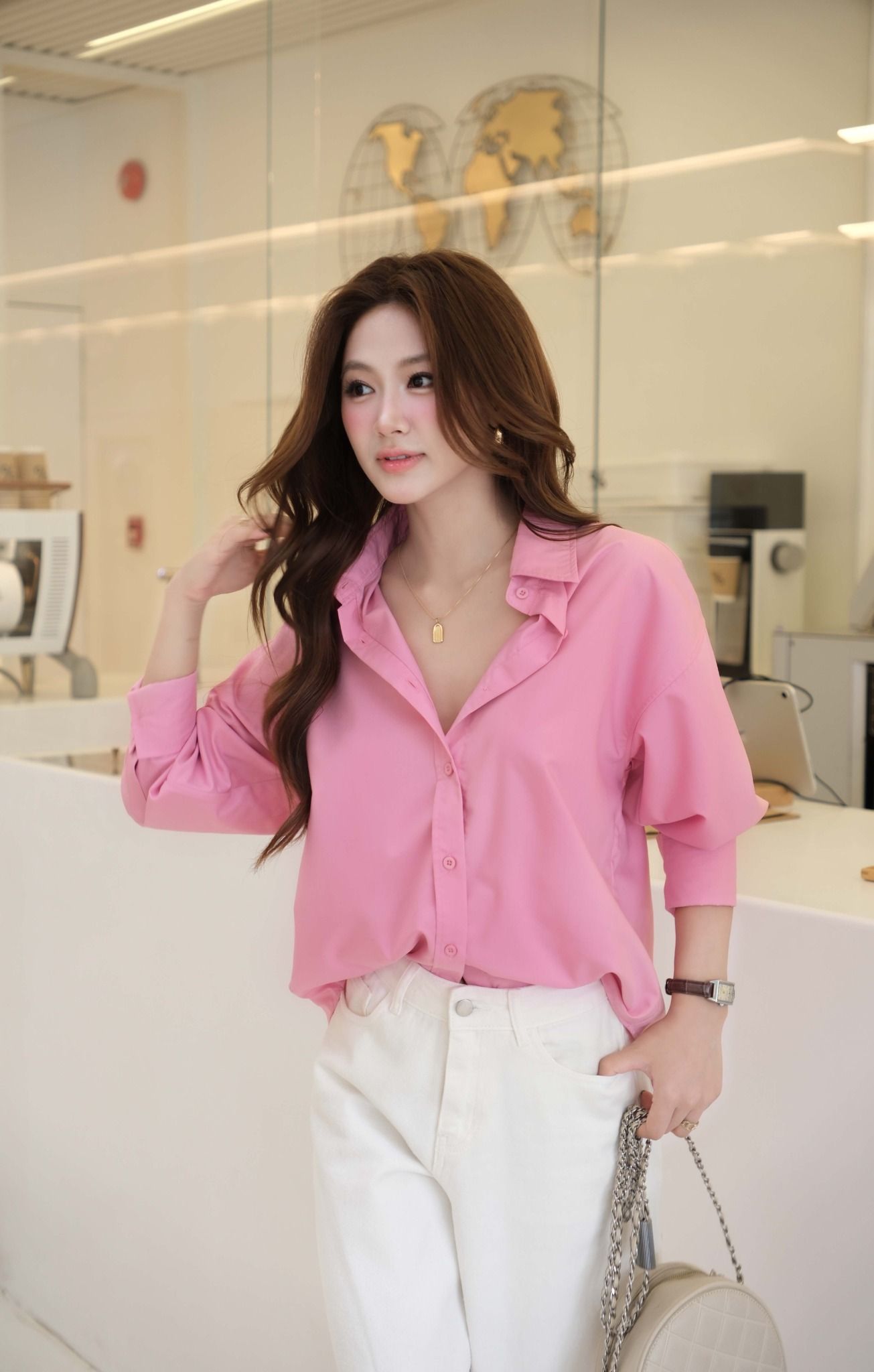 Áo Sơ Mi Trơn Oversize FAS291