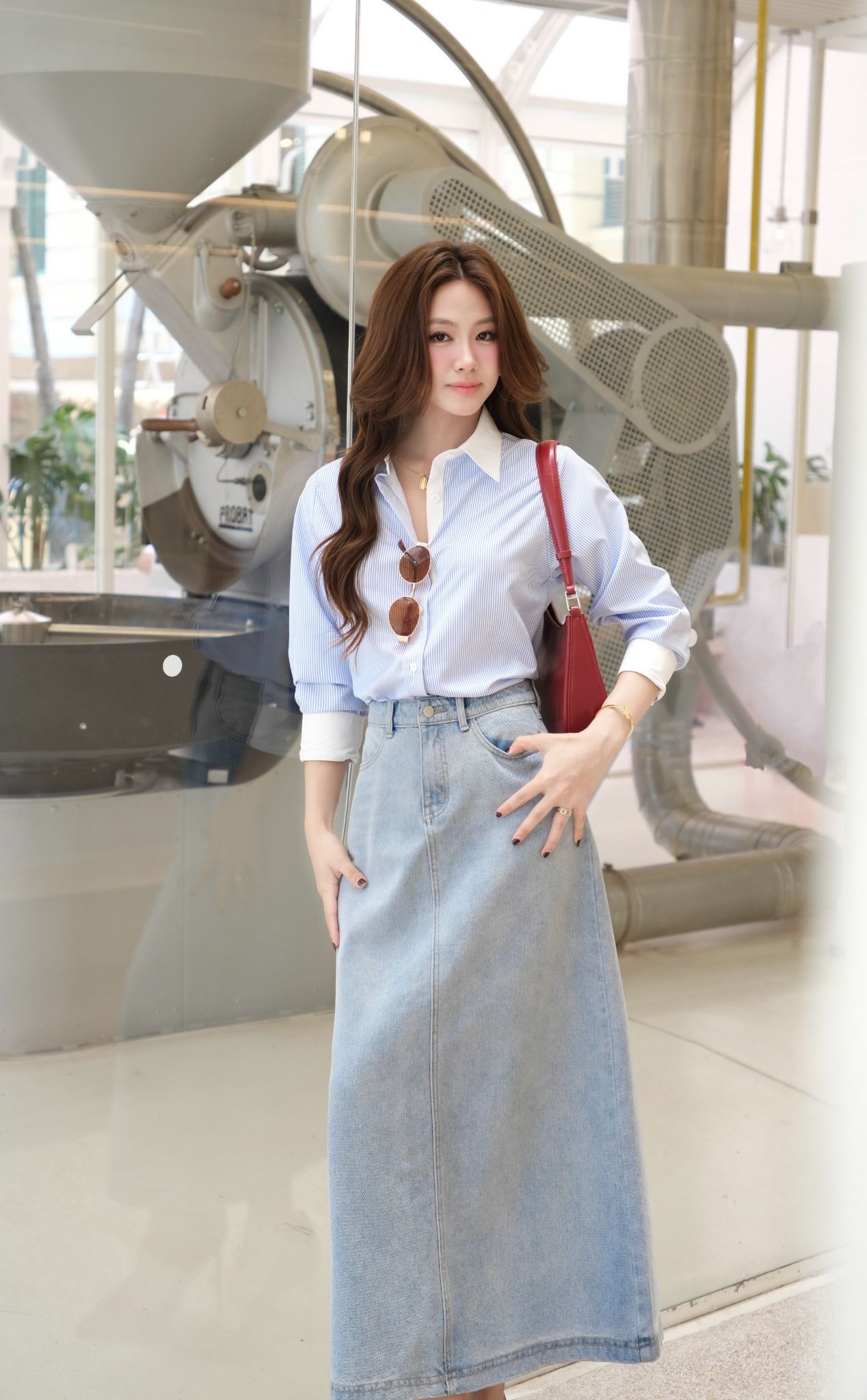 Áo Sơ Mi Sọc Phối Classic FAS369