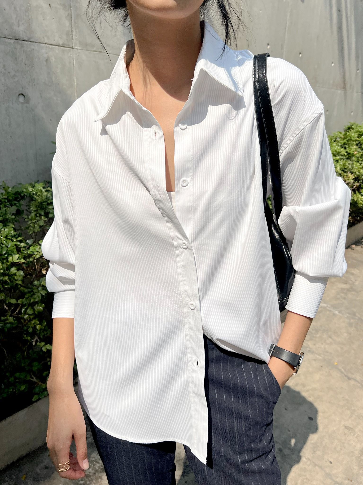 Áo Sơ Mi Sọc Oversize FAS292