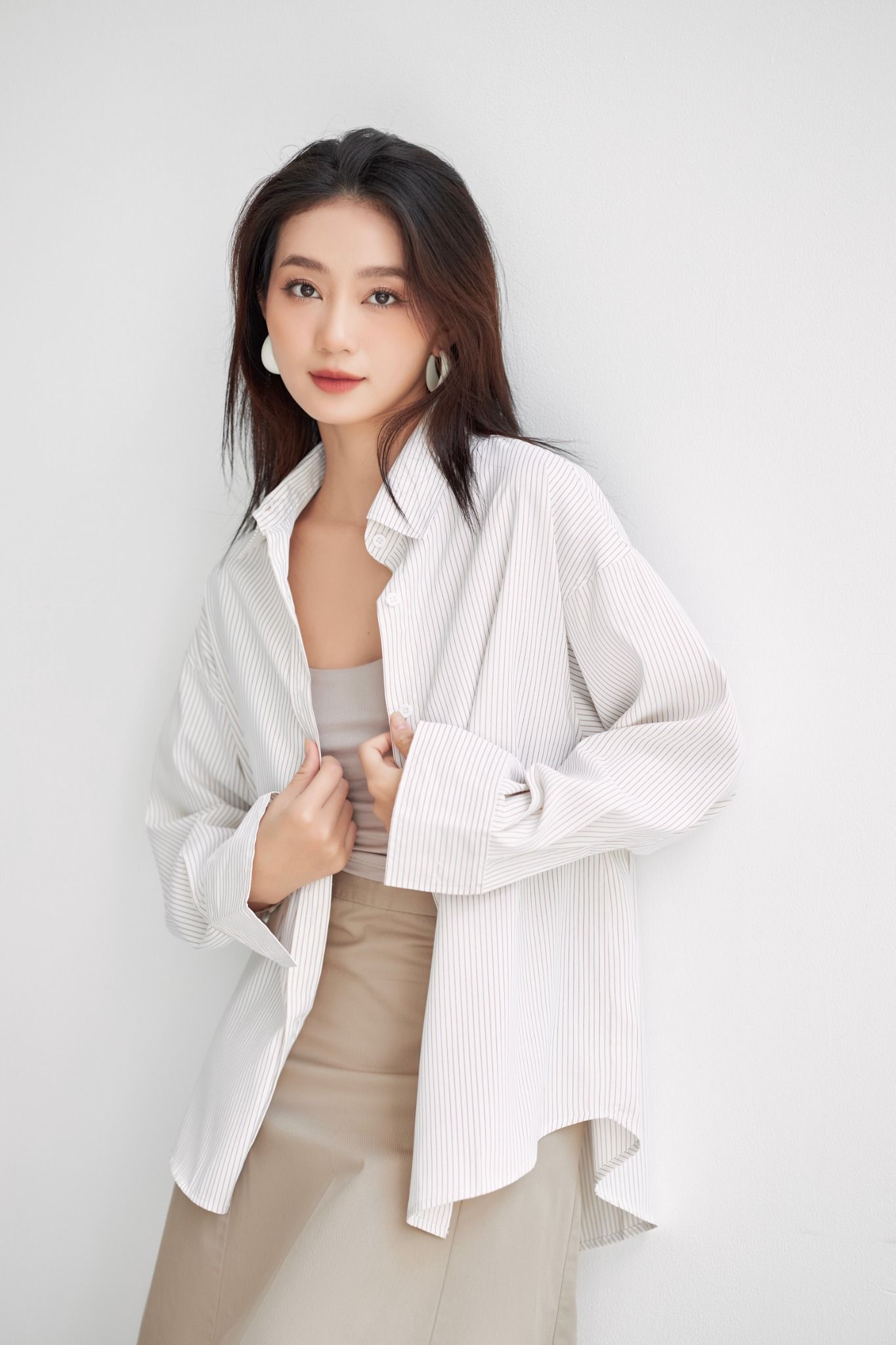 Áo Sơ Mi Sọc Oversize FAS292