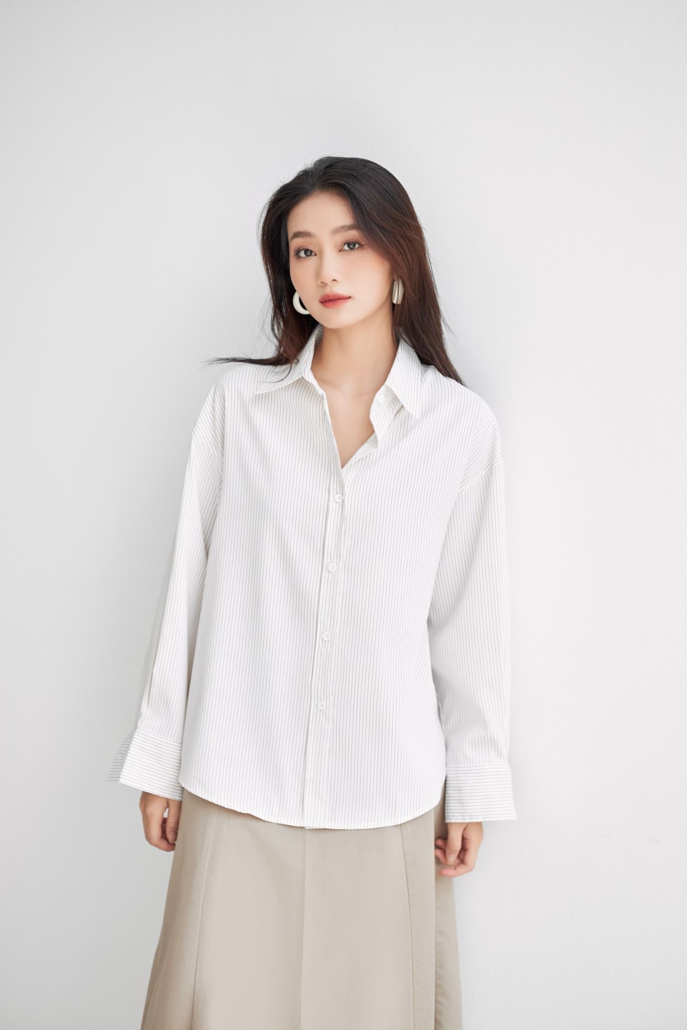 Áo Sơ Mi Sọc Oversize FAS292