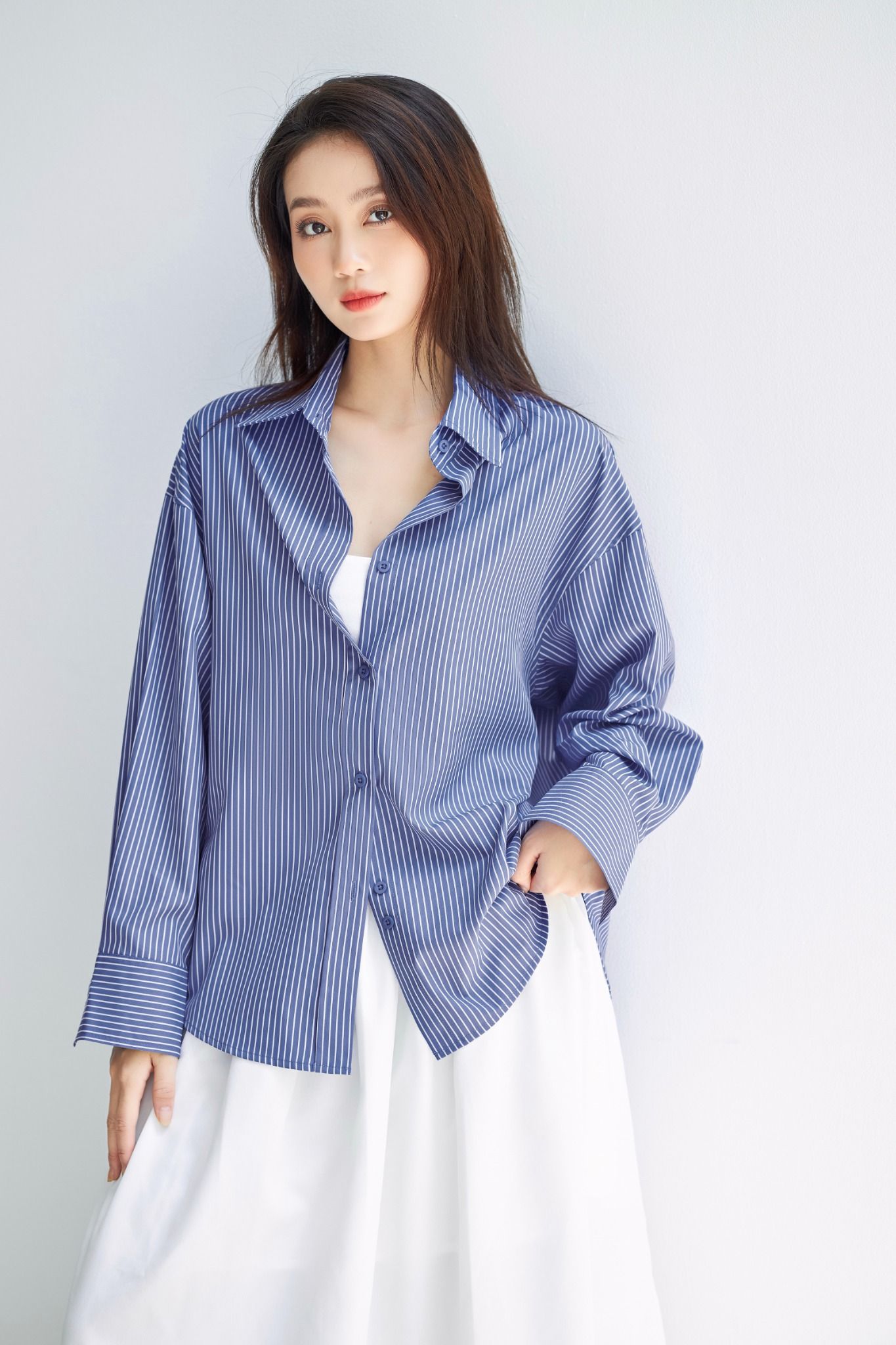 Áo Sơ Mi Sọc Oversize FAS294