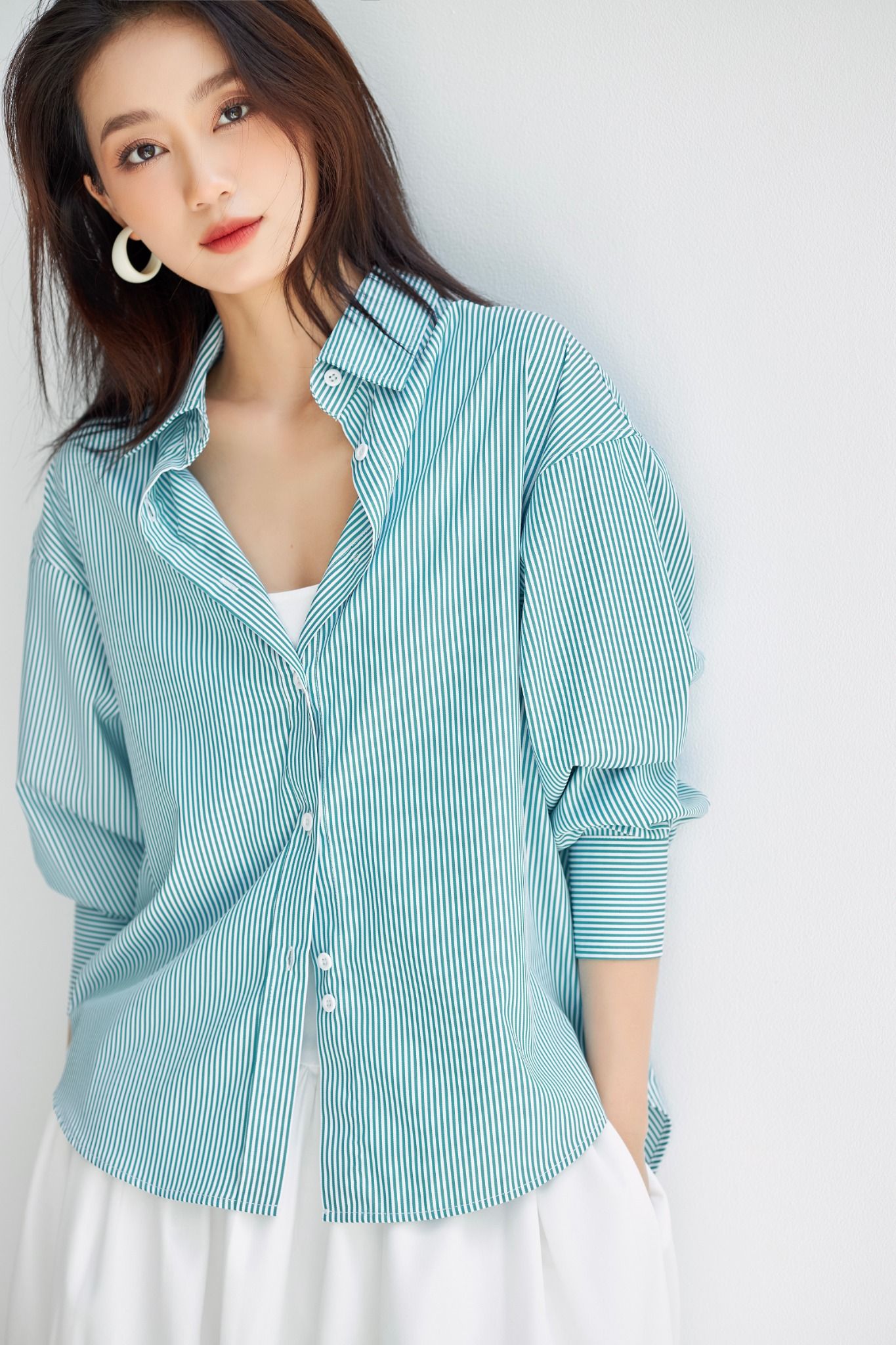 Áo Sơ Mi Sọc Oversize FAS292