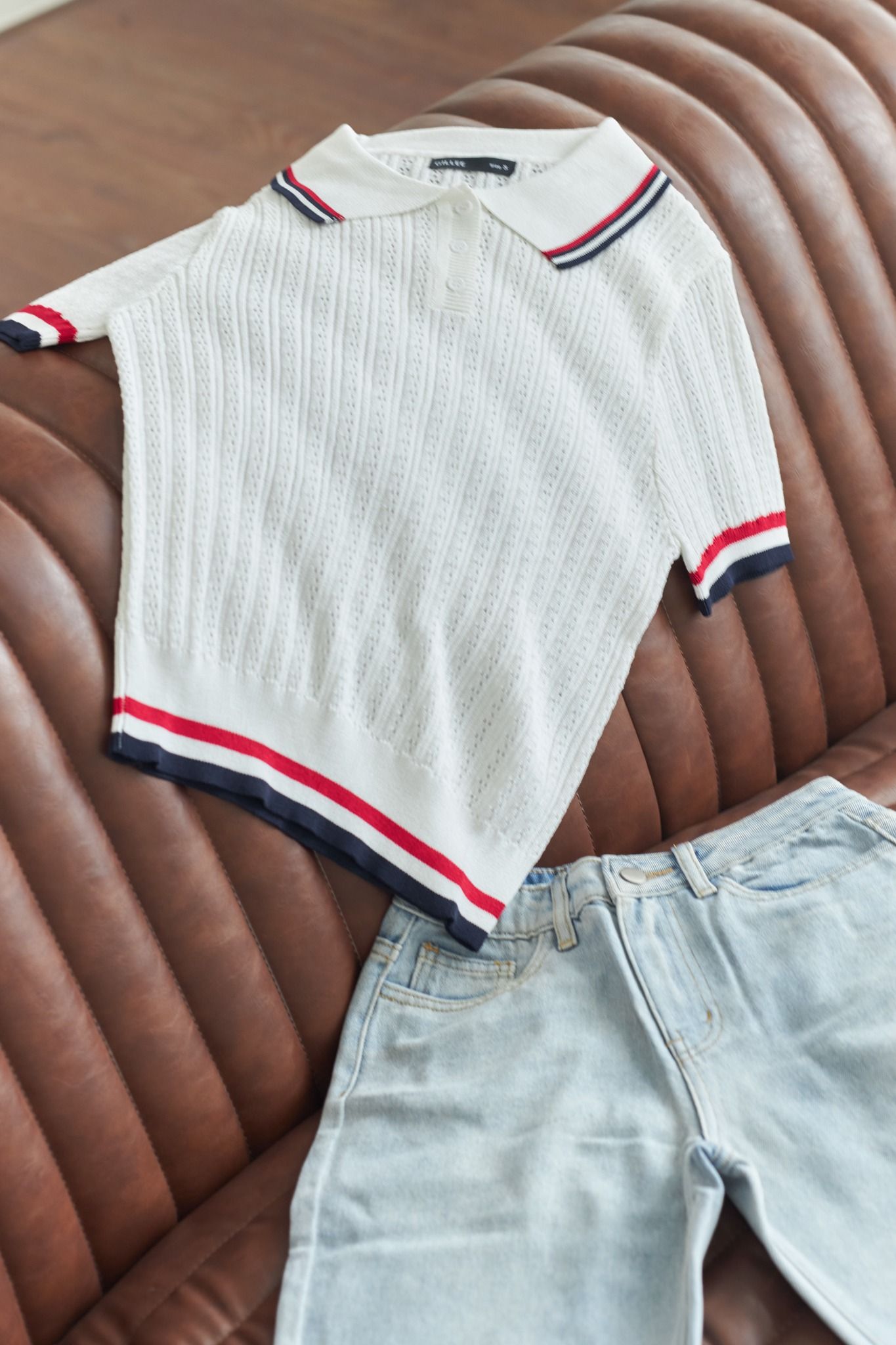 Polo Dệt Kim Viền FAP071