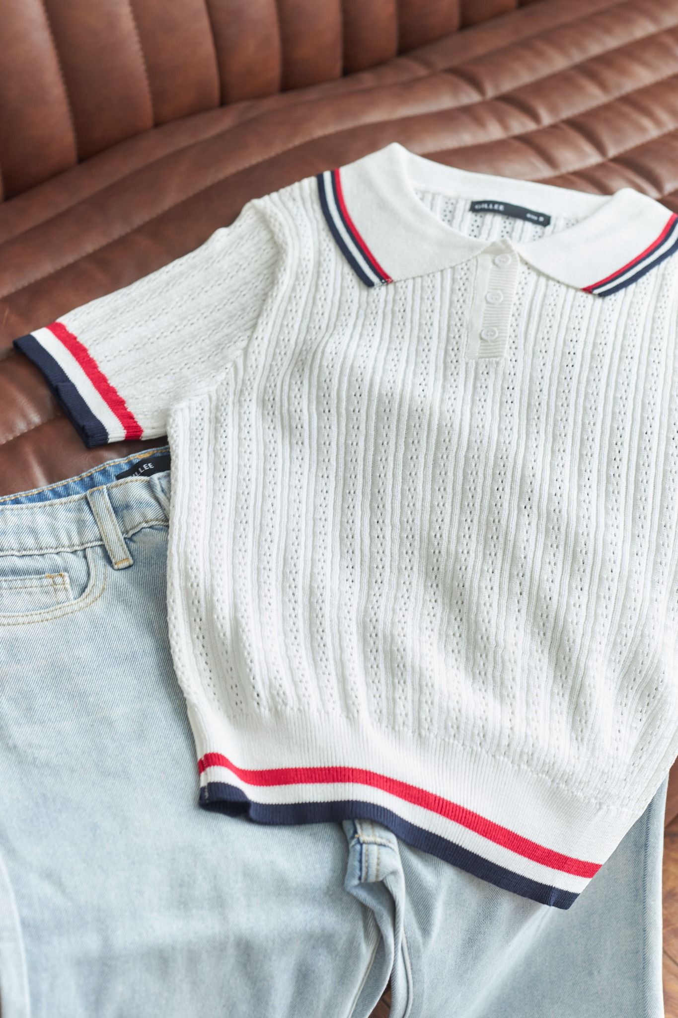 Polo Dệt Kim Viền FAP071