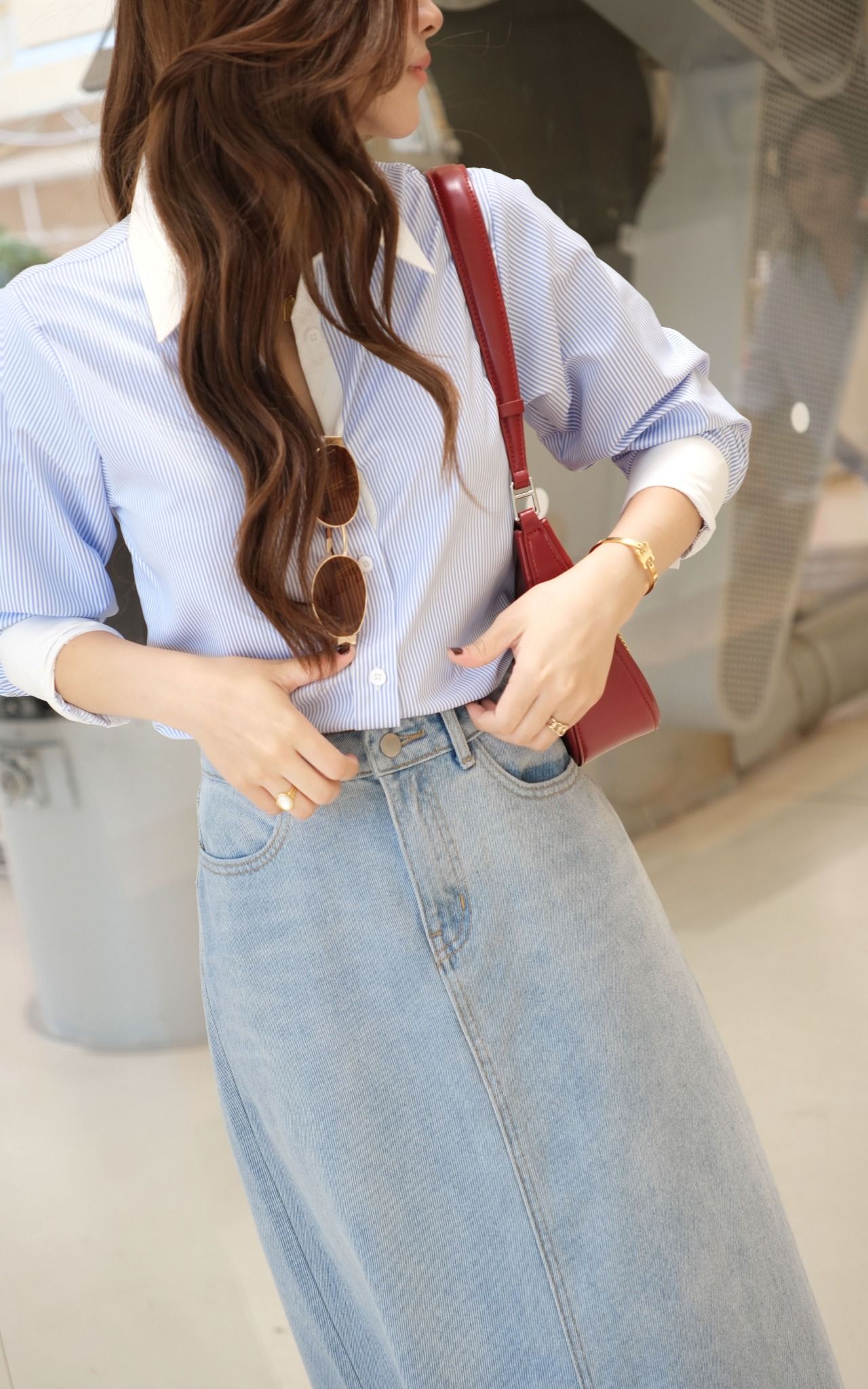 Áo Sơ Mi Sọc Phối Classic FAS369