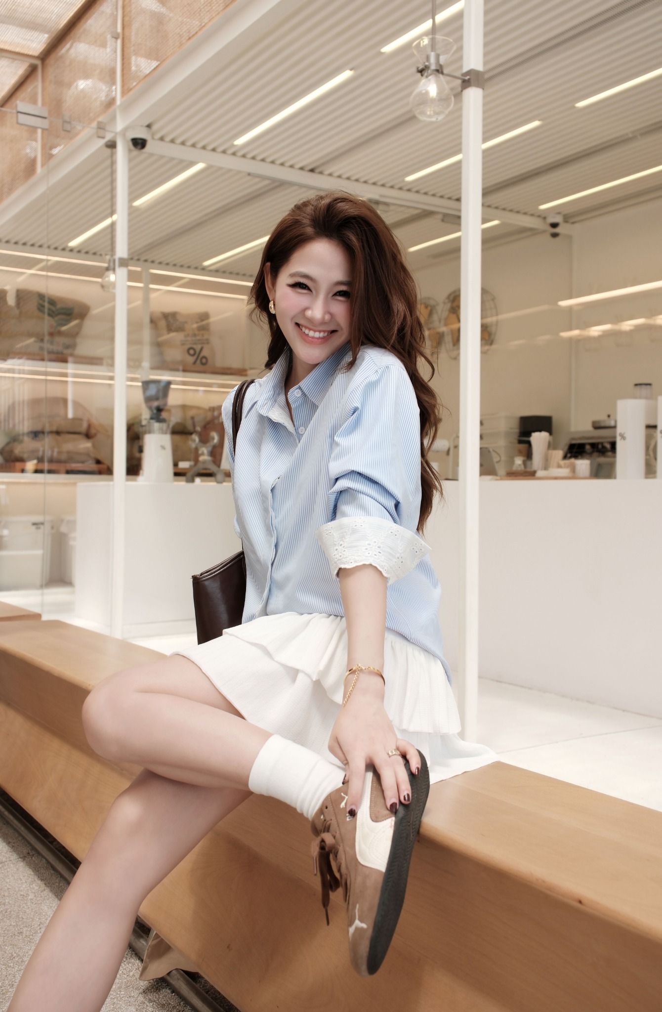 Áo Sơ Mi Sọc Viền Ren FAS371