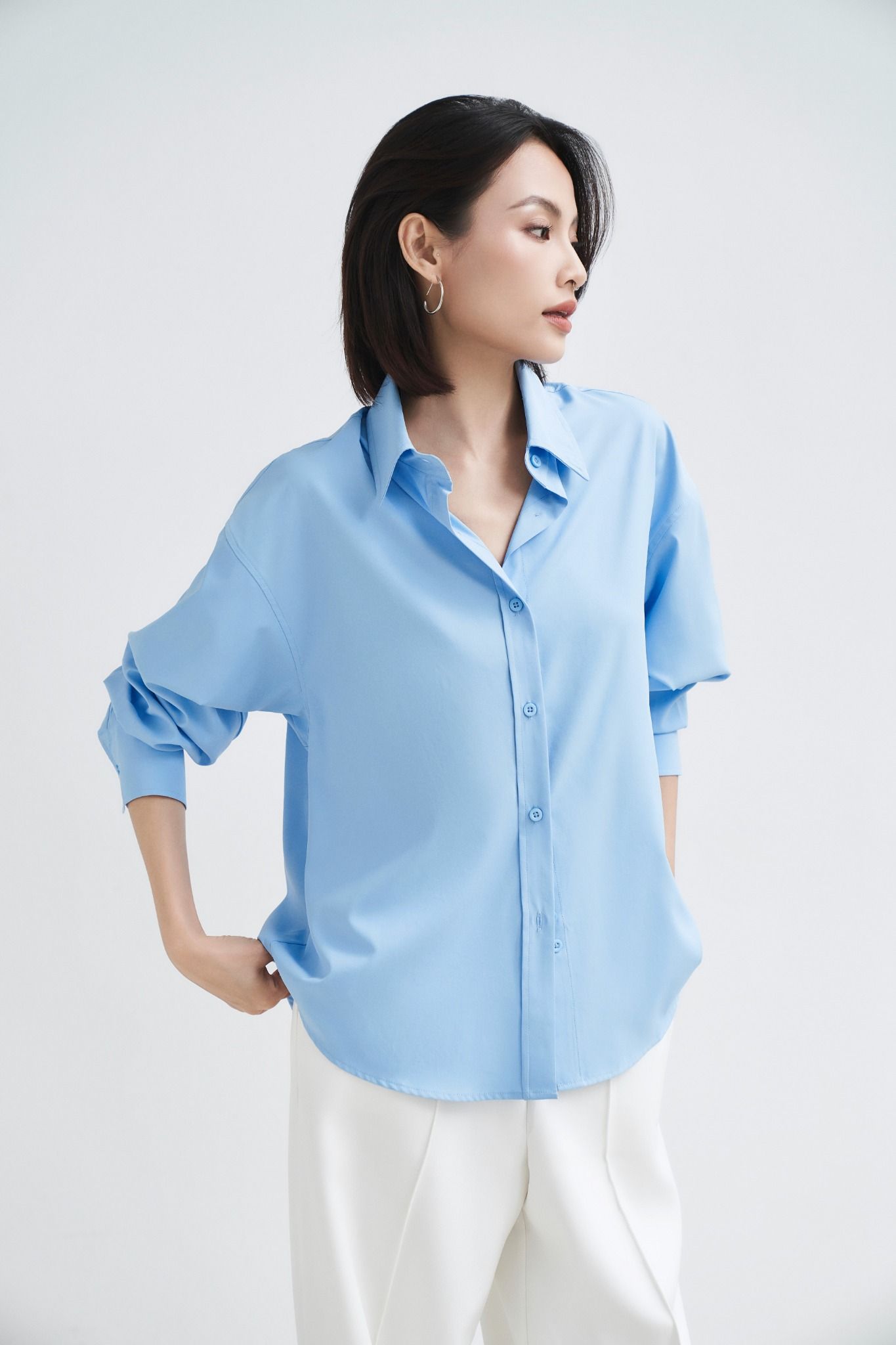 Áo Sơ Mi Trơn Oversize FAS291