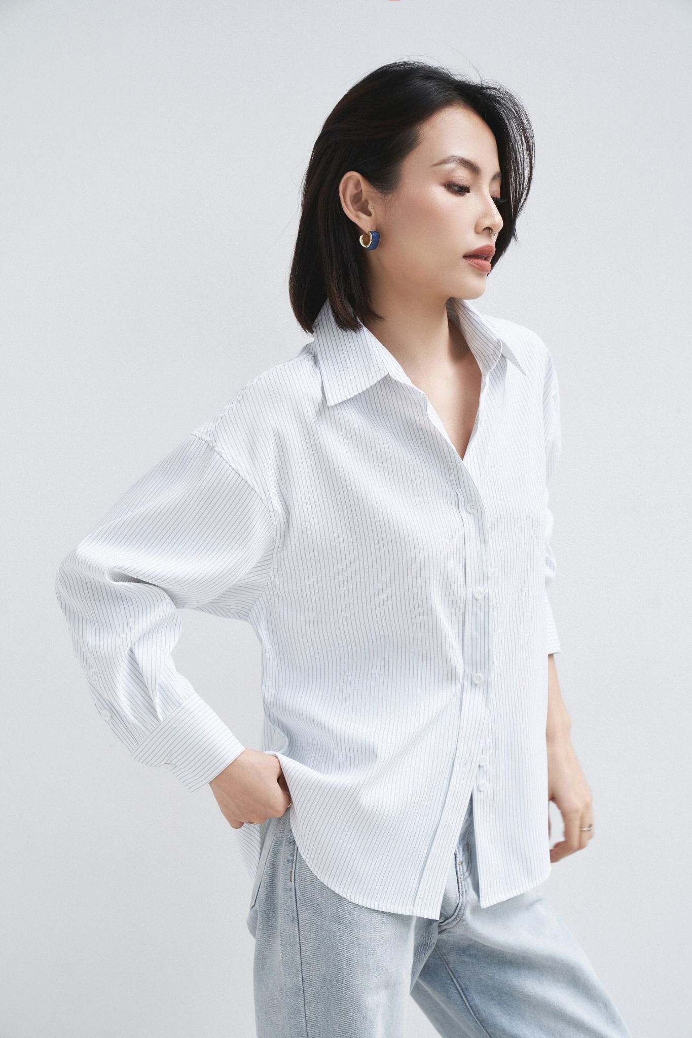 Áo Sơ Mi Sọc Oversize FAS292