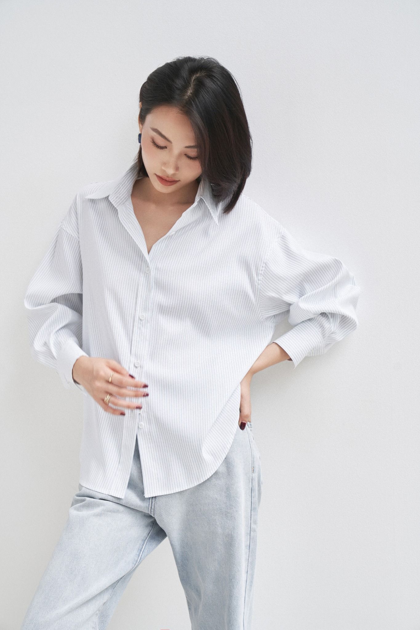 Áo Sơ Mi Sọc Oversize FAS292