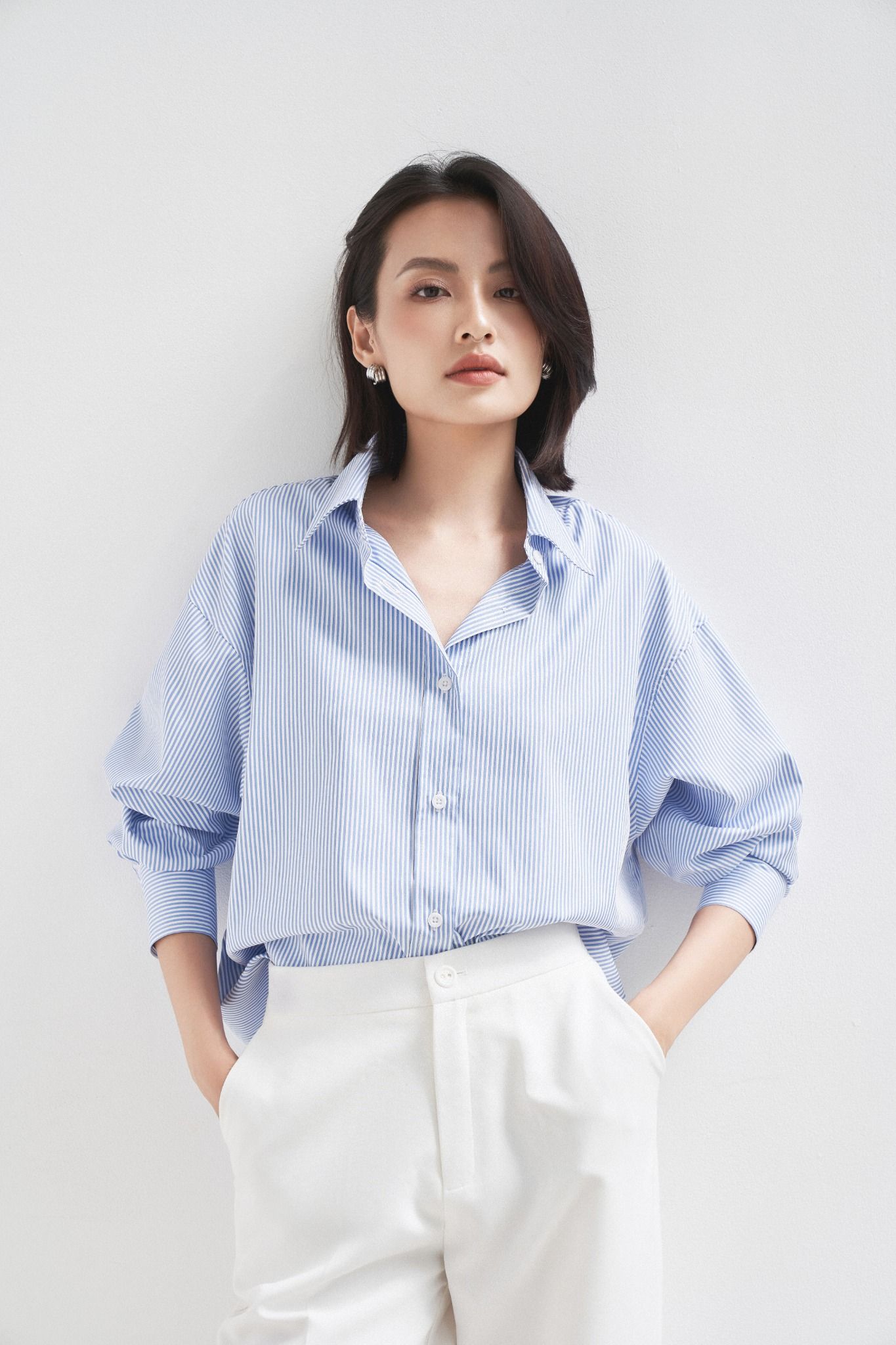 Áo Sơ Mi Sọc Oversize FAS292