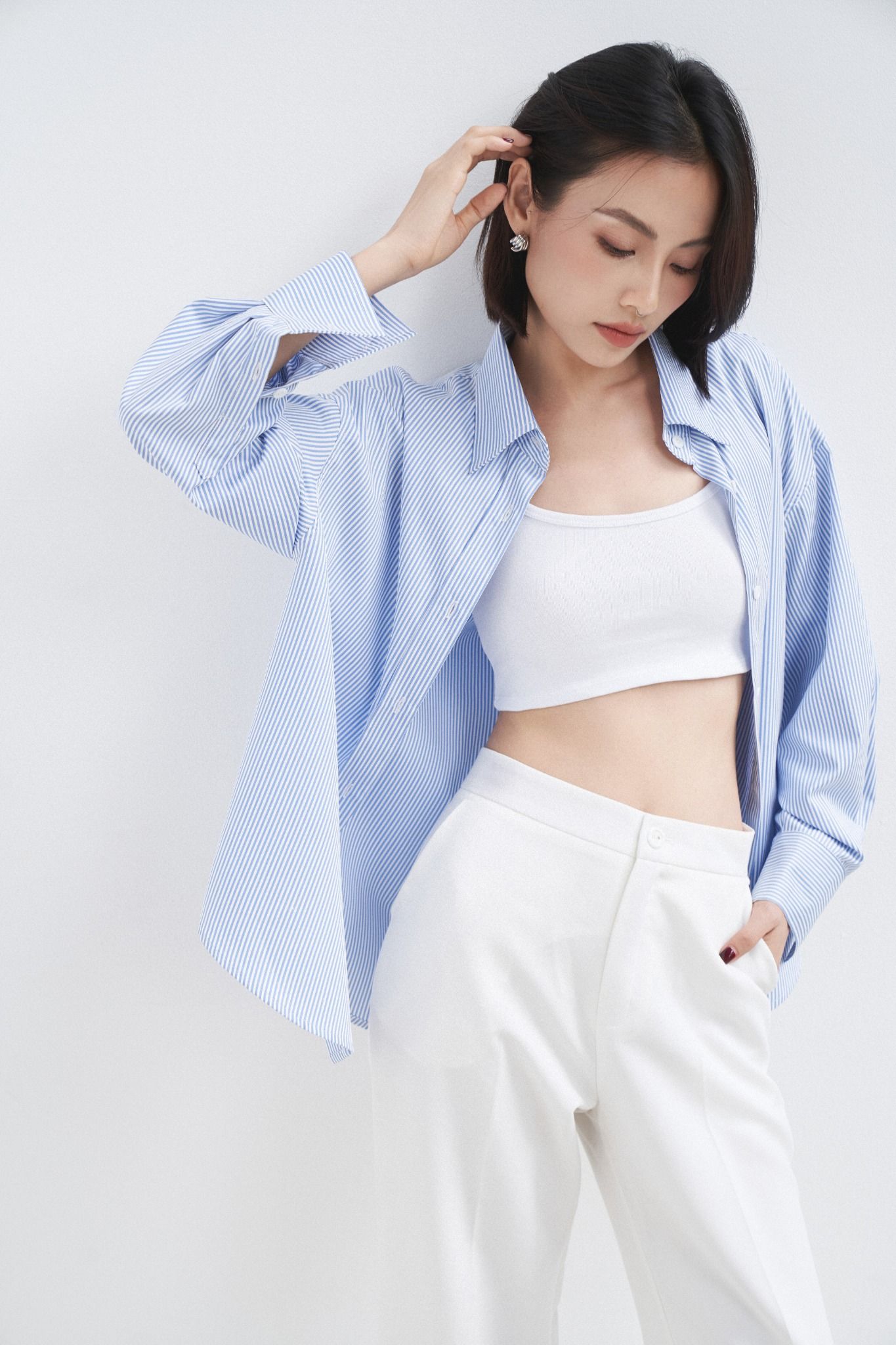 Áo Sơ Mi Sọc Oversize FAS292