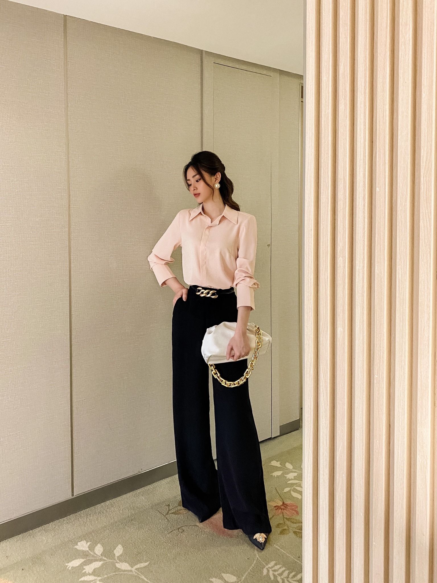 Quần Ống Rộng Cherry Tuyết Hàn Đen