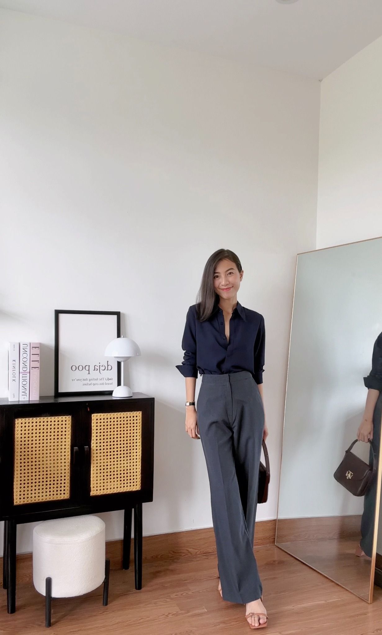 Quần Tây Ống Rộng Caro FQR033